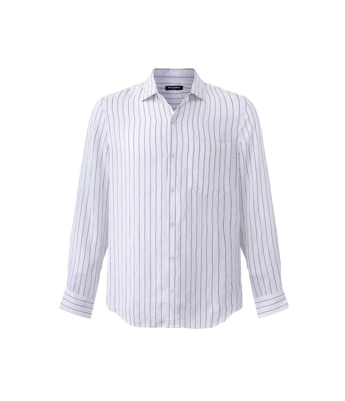 Men's Linen Stripe Shirt | White