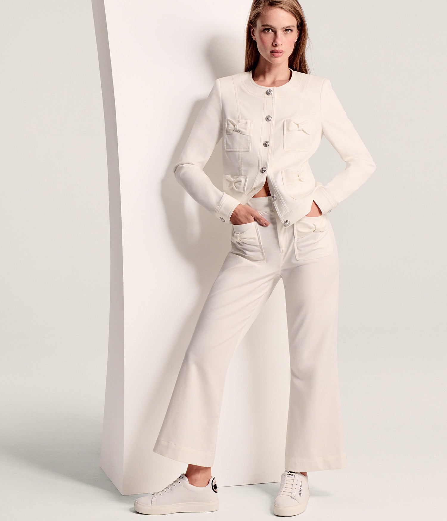 WIDE LEG PANT WITH BOW POCKETS View 1 WIDE LEG PANT WITH BOW POCKETS View 1