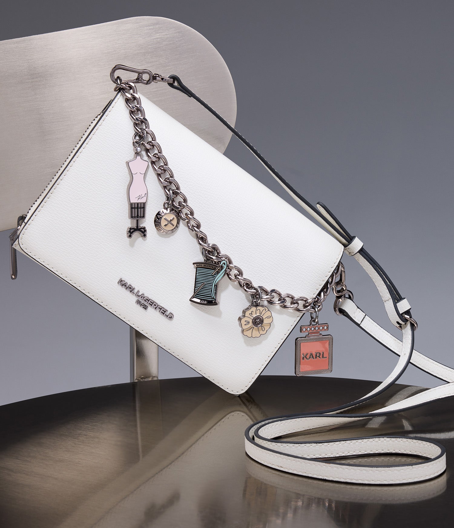 LOURDES CROSSBODY WITH FASHION CHAIN View 1 LOURDES CROSSBODY WITH FASHION CHAIN View 1