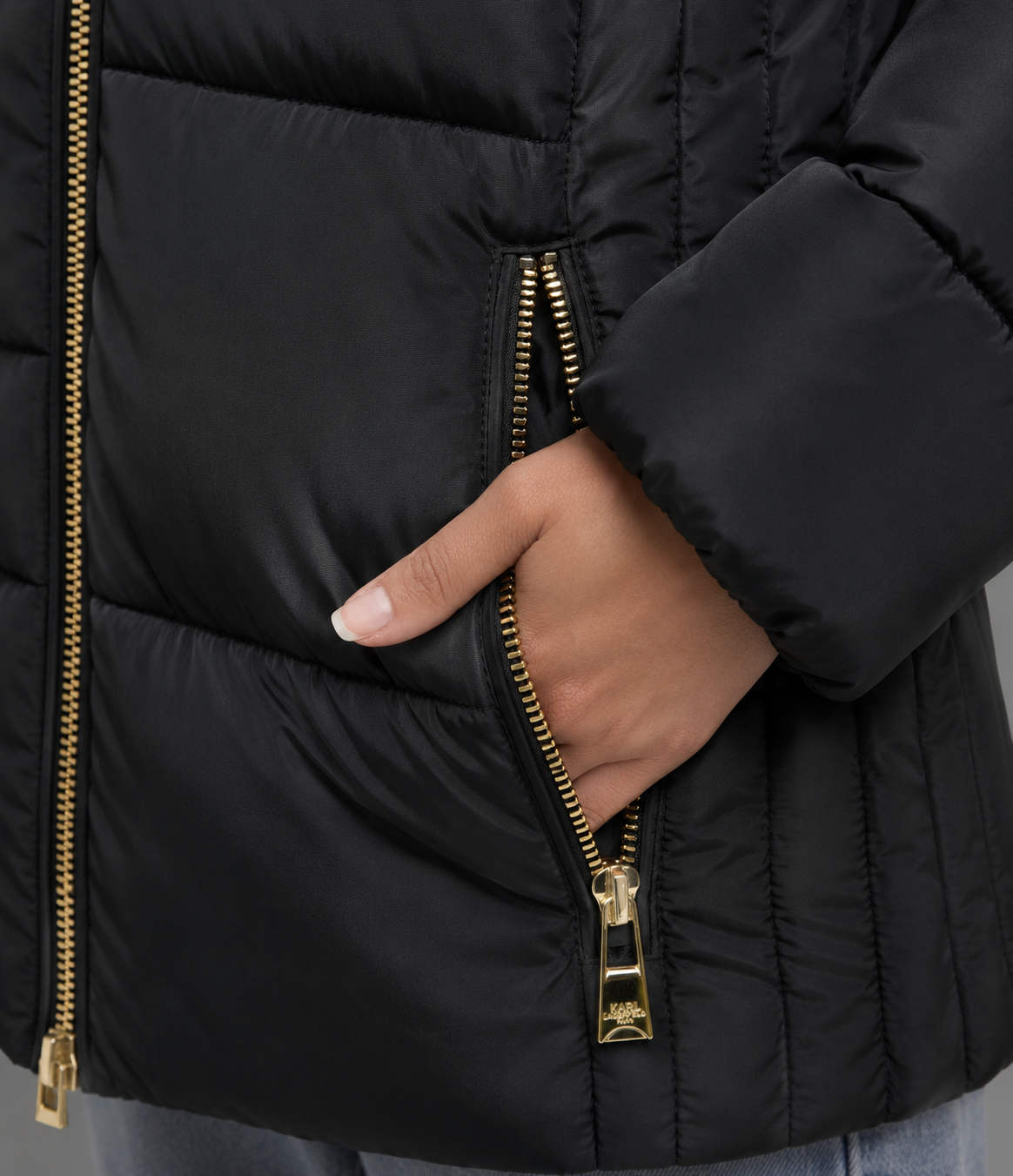 FAUX FUR TRIM HOODED SHORT PUFFER VIEW 8 FAUX FUR TRIM HOODED SHORT PUFFER VIEW 8