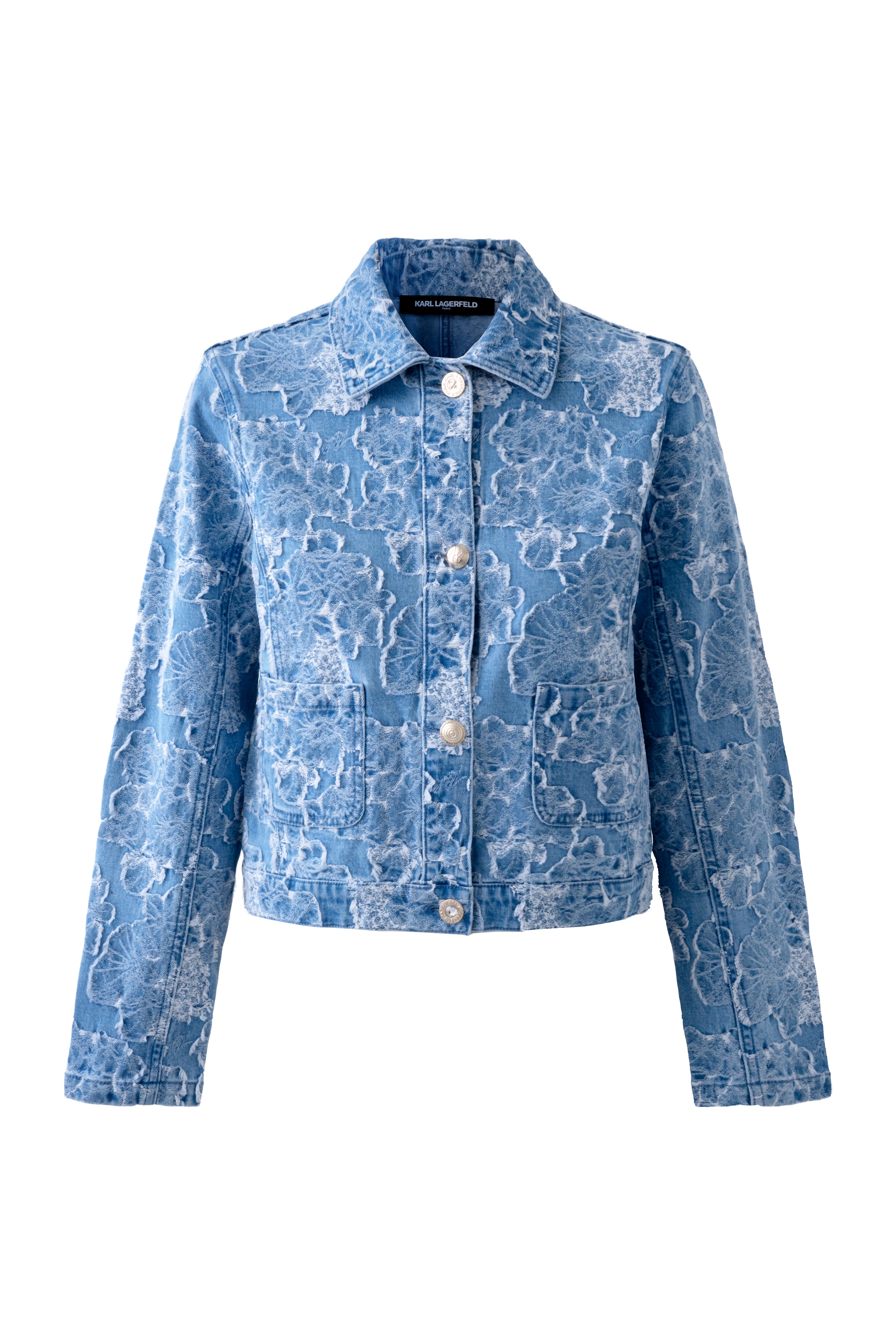 FLORAL JACQUARD DENIM JACKET View 2 | Women's Matching Sets FLORAL JACQUARD DENIM JACKET View 2 | Women's Matching Sets