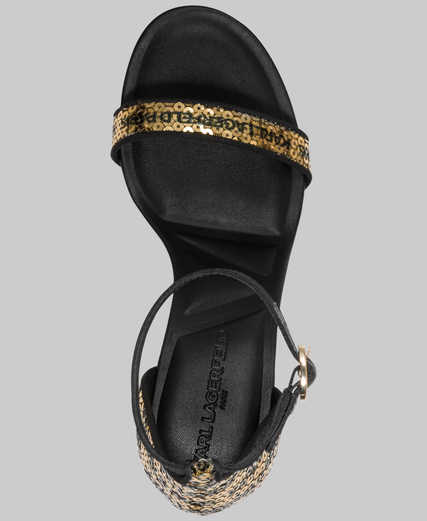 KENZ LOGO SEQUIN ANKLE STRAP SANDAL VIEW 4 KENZ LOGO SEQUIN ANKLE STRAP SANDAL VIEW 4