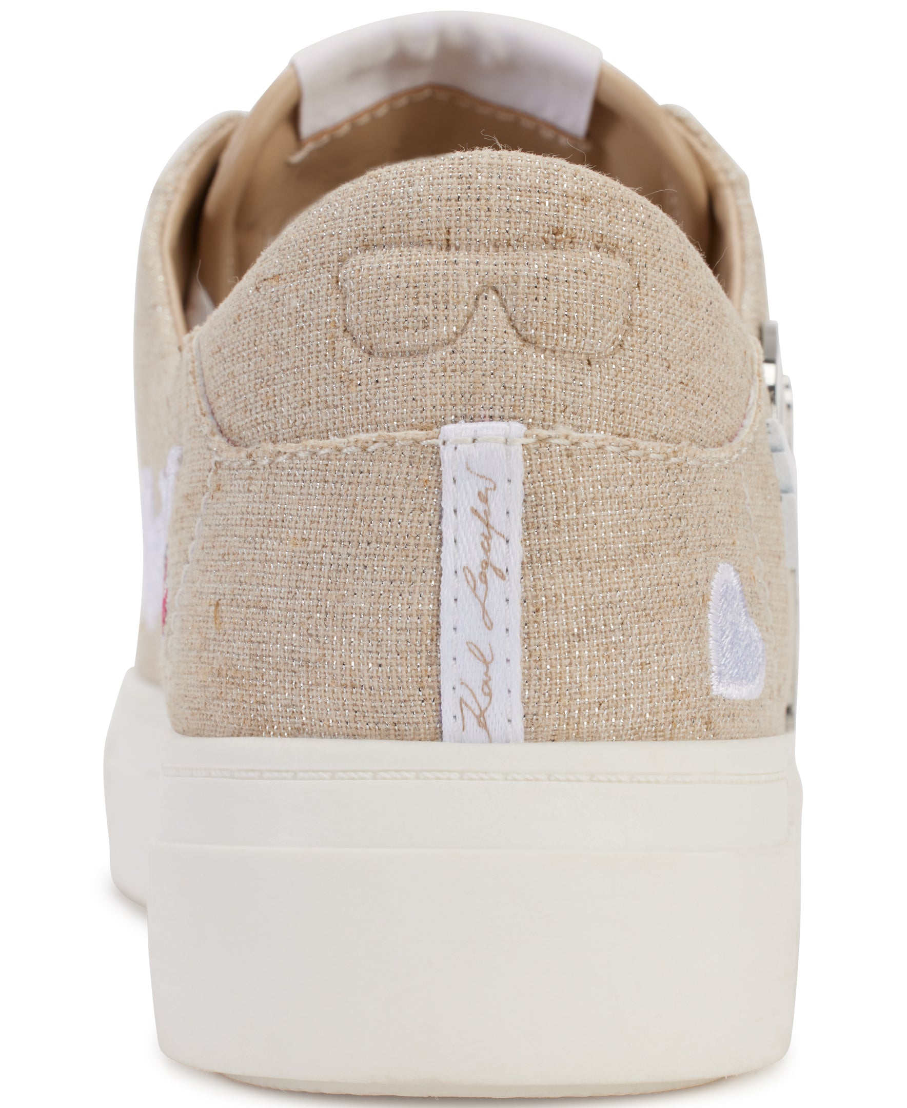 CATE PINS LACE UP SPARKLE LINEN SNEAKER