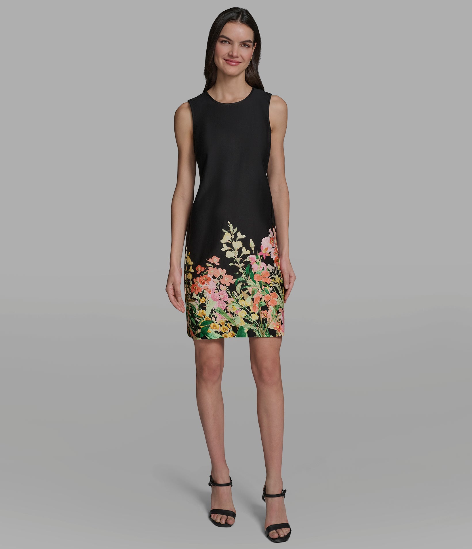 SATEEN FLORAL SHIFT DRESS VIEW 4 | New Arrivals SATEEN FLORAL SHIFT DRESS VIEW 4 | New Arrivals