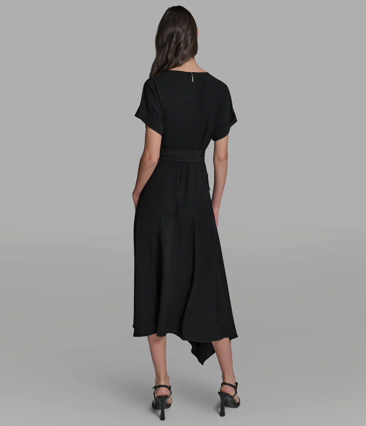 Short Sleeve Belted Midi Dress | Dresses & Jumpsuits