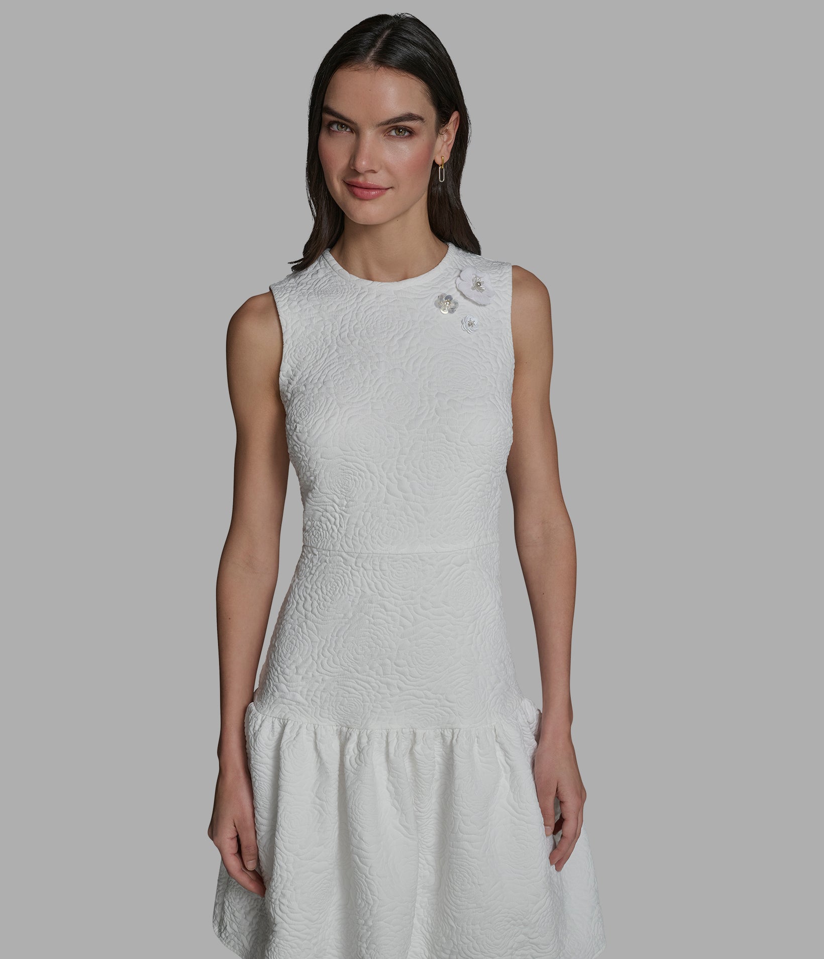 FLORET JACQUARD DROP WAIST DRESS VIEW 4 | New Women's Clothing FLORET JACQUARD DROP WAIST DRESS VIEW 4 | New Women's Clothing