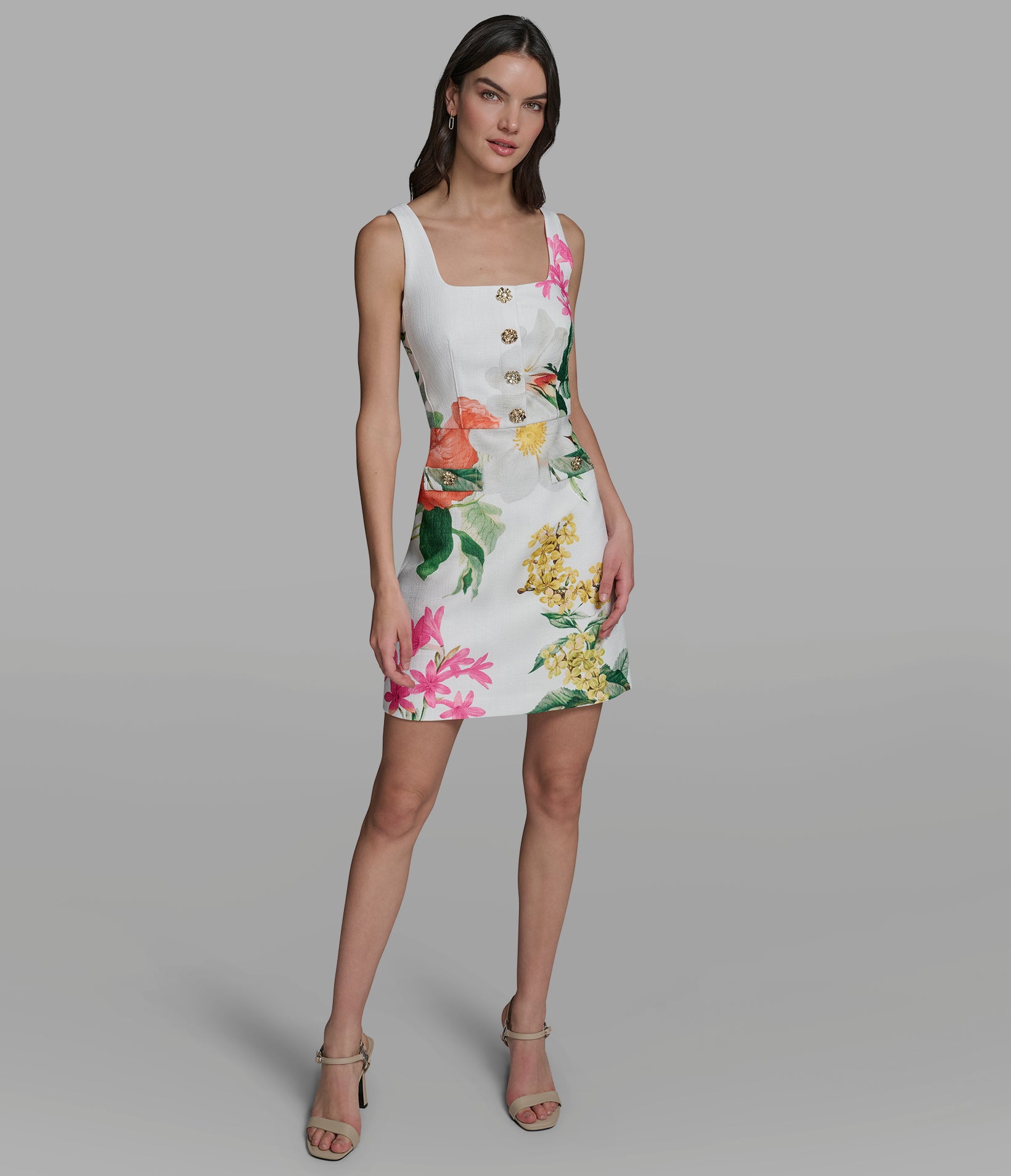 FLORAL TWEED FIT AND FLARE DRESS View 1 | Women's Clothing FLORAL TWEED FIT AND FLARE DRESS View 1 | Women's Clothing