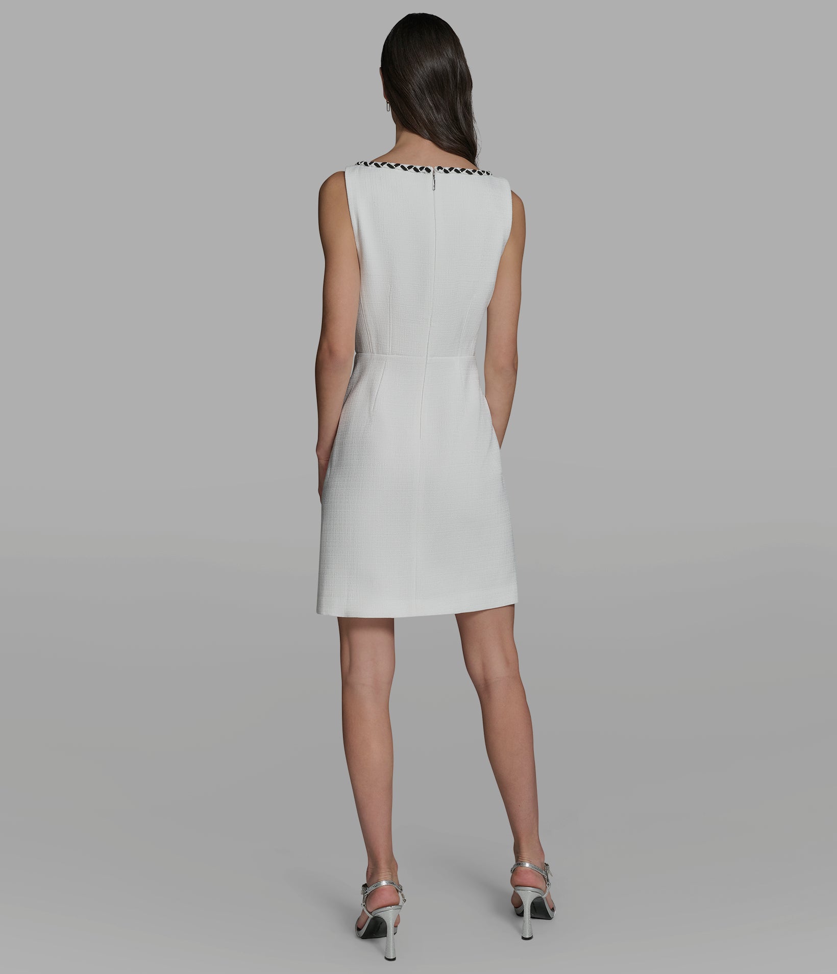 FAUX TWEED A-LINE DRESS View 2 | Women's Clothing FAUX TWEED A-LINE DRESS View 2 | Women's Clothing