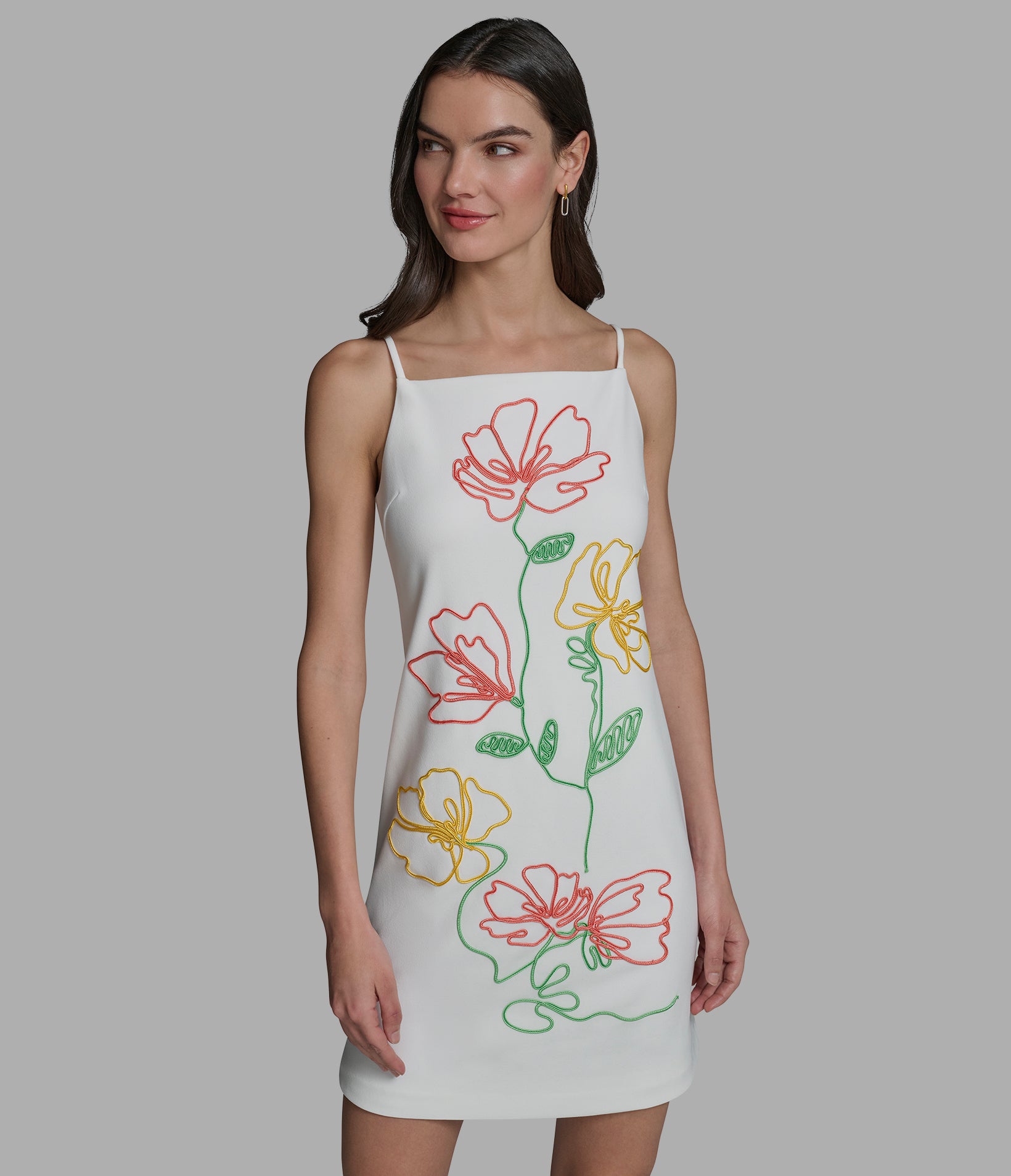 FLORAL SCUBA CREPE A-LINE DRESS View 1 | Women's Clothing FLORAL SCUBA CREPE A-LINE DRESS View 1 | Women's Clothing