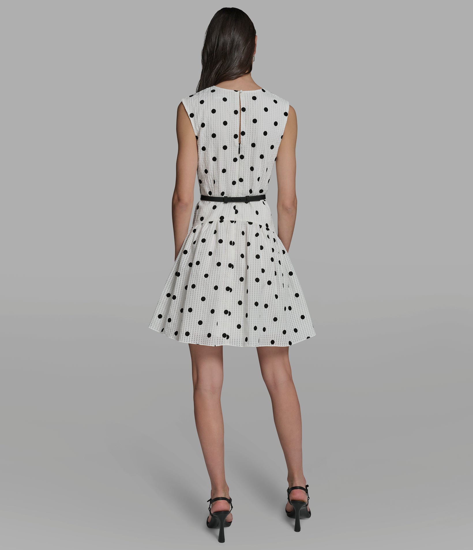 POLKA DOT SEERSUCKER A-LINE DRESS VIEW 3 | Women's Dresses & Jumpsuits POLKA DOT SEERSUCKER A-LINE DRESS VIEW 3 | Women's Dresses & Jumpsuits