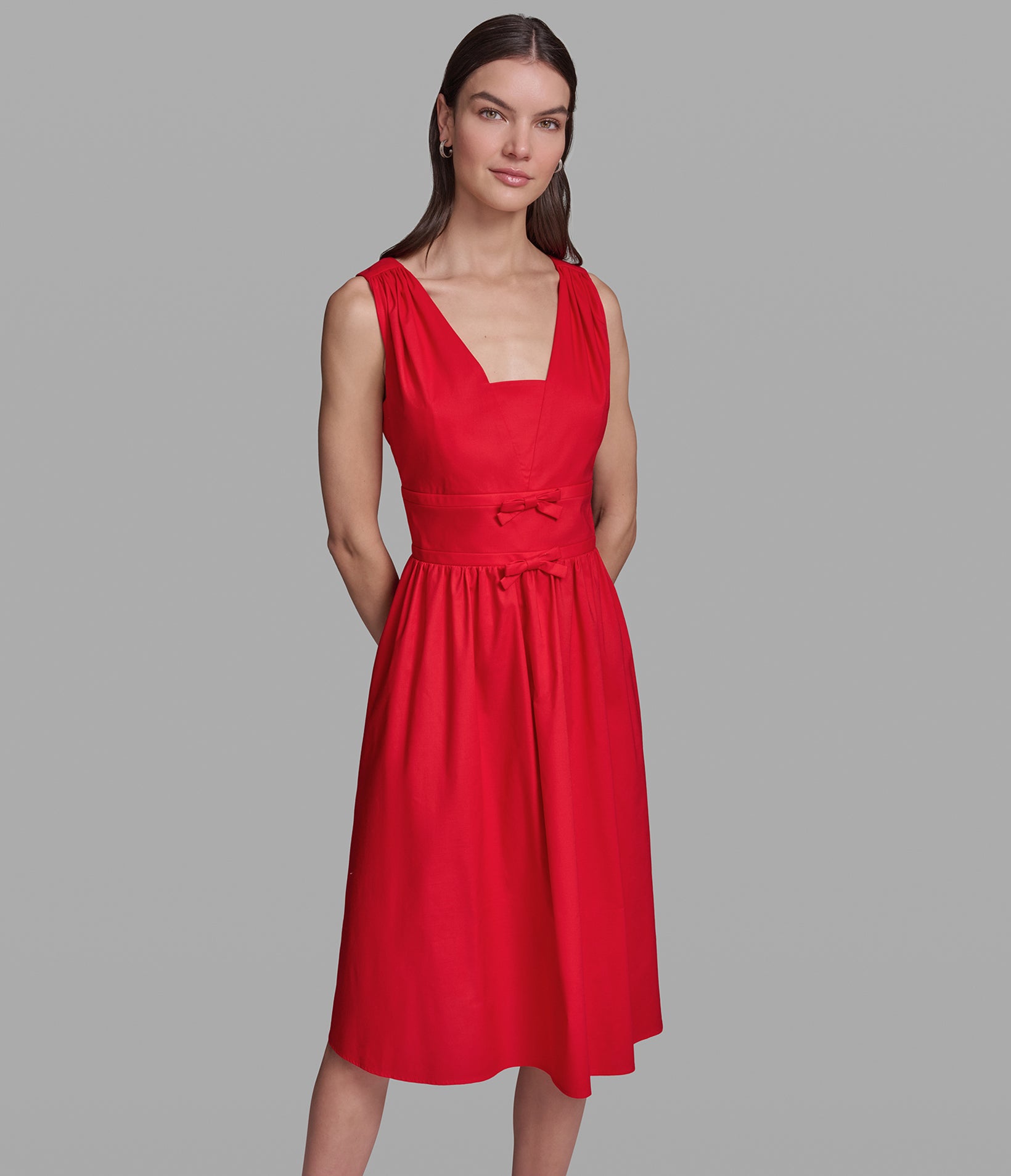COTTON BOW DETAIL DRESS View 1 | Women's Dresses & Jumpsuits COTTON BOW DETAIL DRESS View 1 | Women's Dresses & Jumpsuits