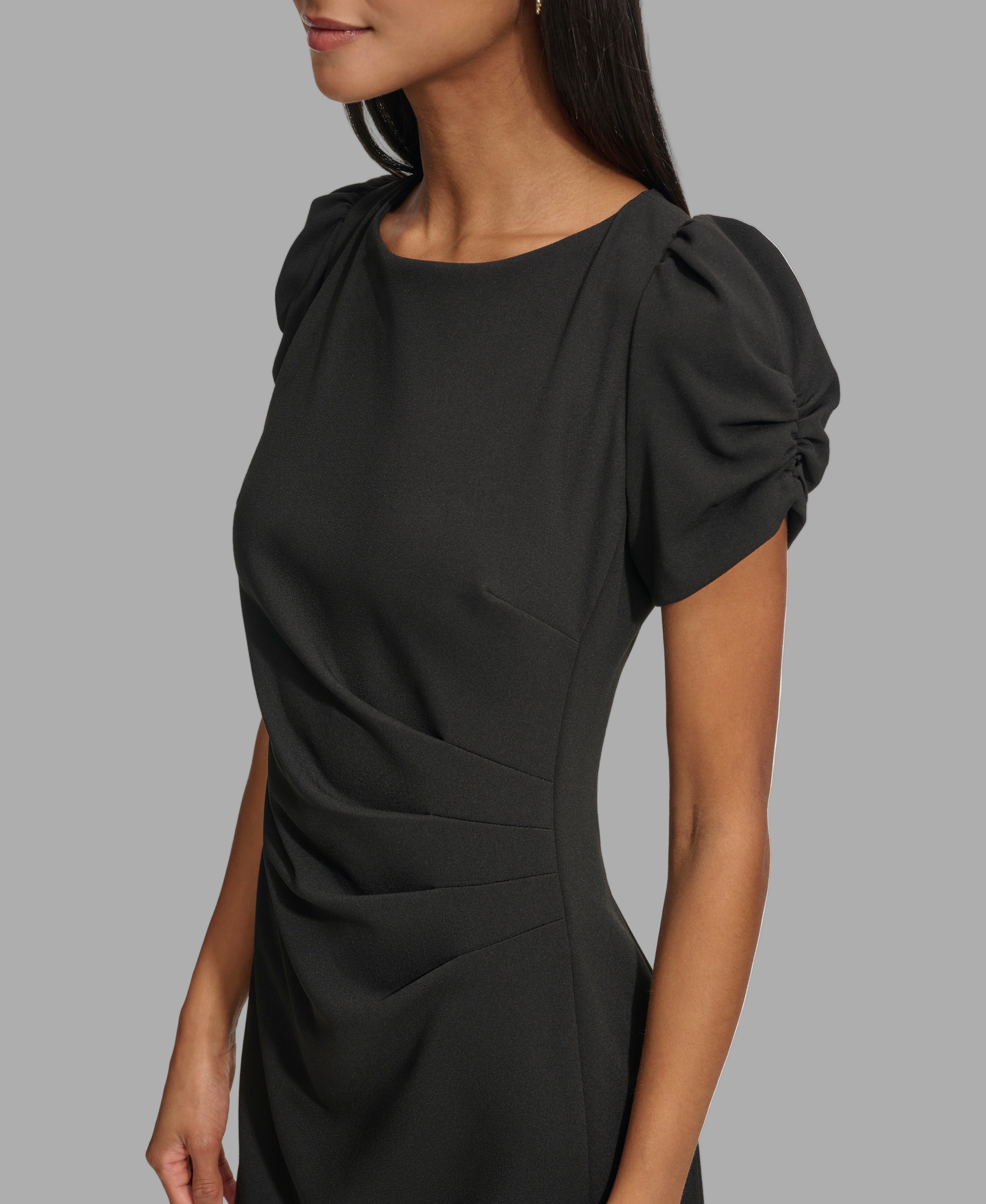 ROUCHED SHEATH DRESS WITH PUFF SLEEVES VIEW 5 | Women's Clothing ROUCHED SHEATH DRESS WITH PUFF SLEEVES VIEW 5 | Women's Clothing