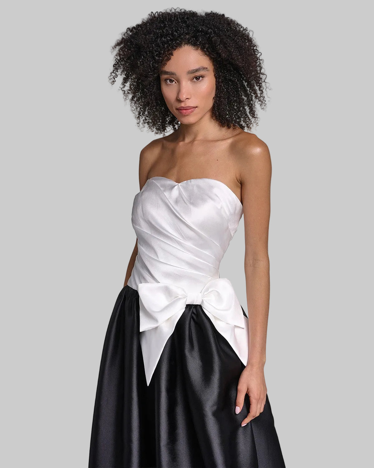 STRAPLESS DRAPED MIKADO BALL GOWN VIEW 5 STRAPLESS DRAPED MIKADO BALL GOWN VIEW 5