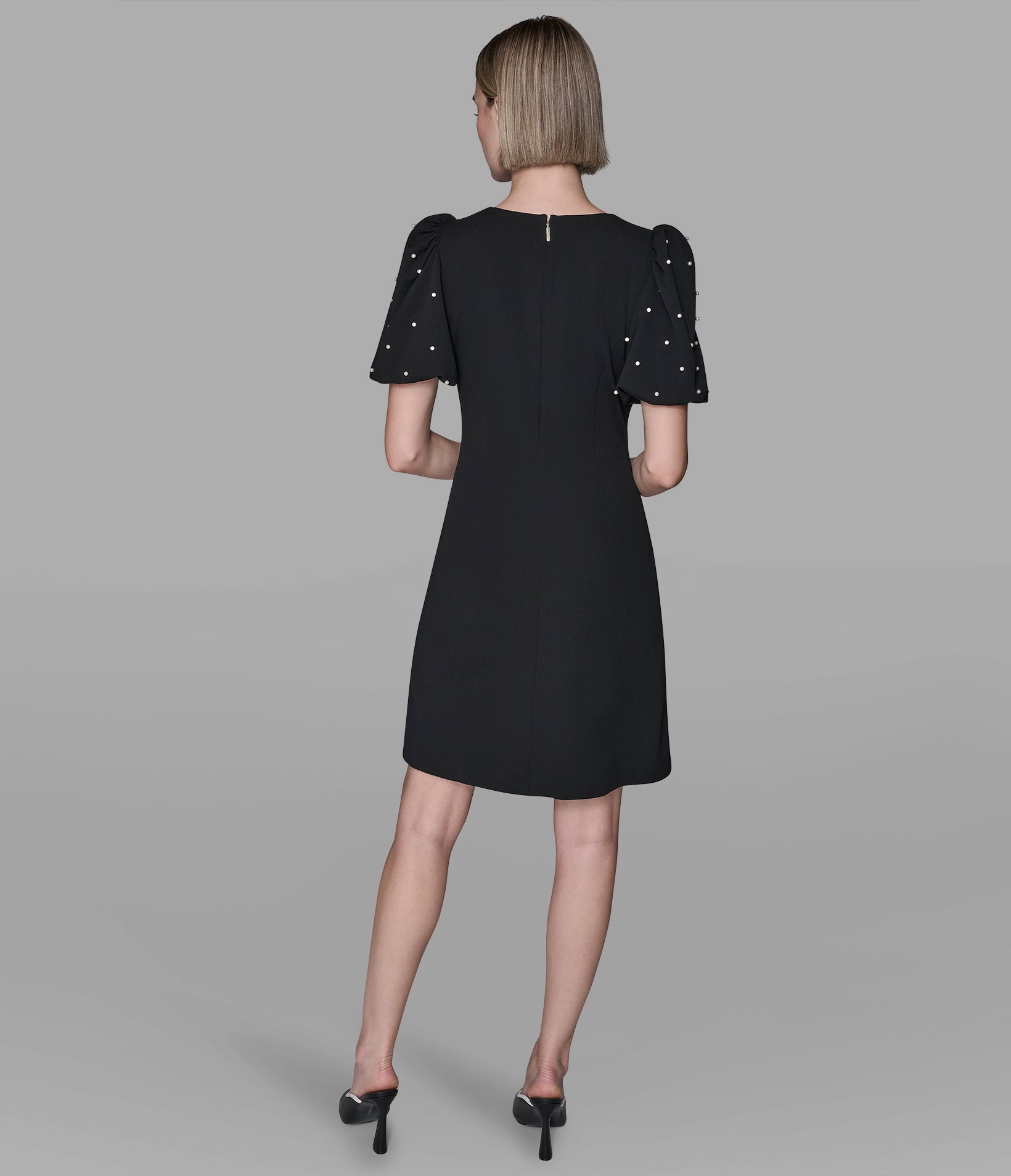 SCUBA CREPE SHEATH DRESS WITH PEARL DETAILS View 2 | Women's Clothing SCUBA CREPE SHEATH DRESS WITH PEARL DETAILS View 2 | Women's Clothing