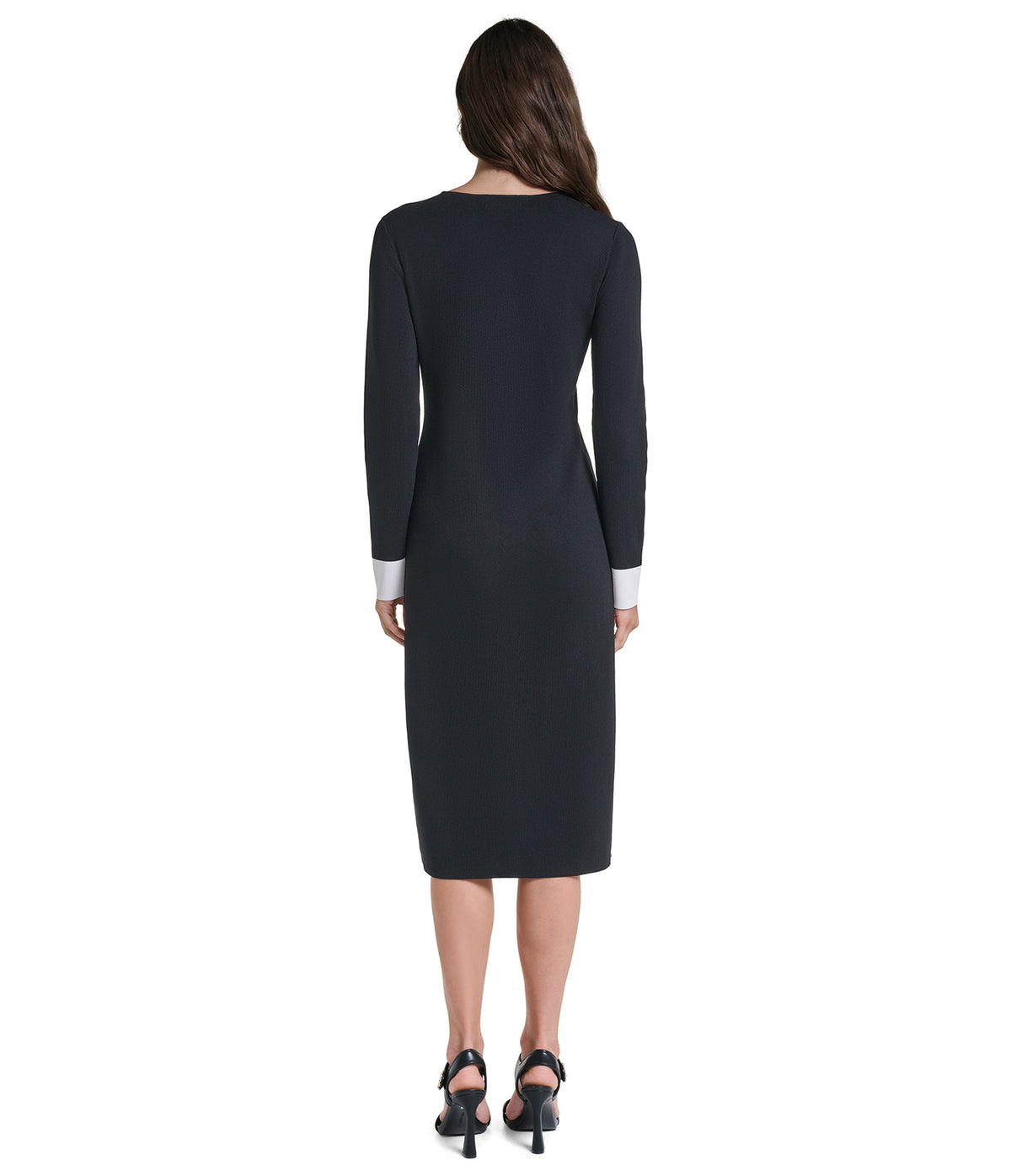 PEARL BUTTON MIDI SWEATER DRESS VIEW 3 PEARL BUTTON MIDI SWEATER DRESS VIEW 3