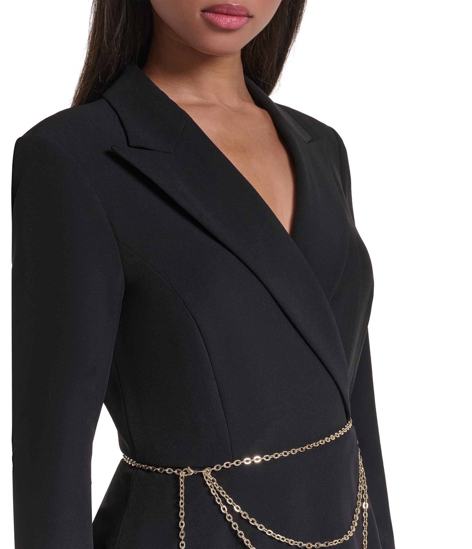 CREPE JACKET GOWN WITH SUNBURST PLEATED CHIFFON SKIRT VIEW 6 CREPE JACKET GOWN WITH SUNBURST PLEATED CHIFFON SKIRT VIEW 6