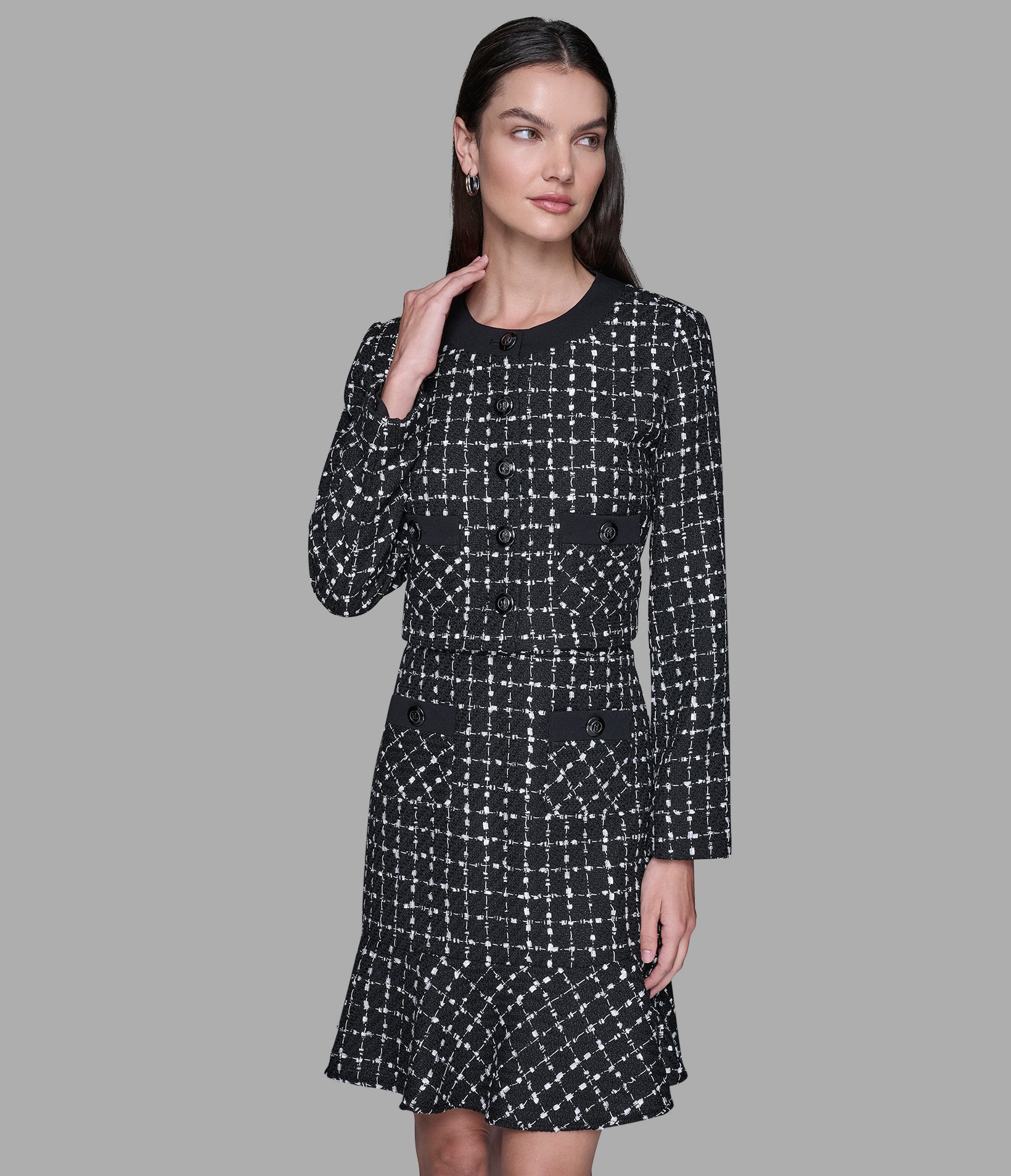 CROPPED TWEED CO-ORD JACKET View 1 | Women's Clothing CROPPED TWEED CO-ORD JACKET View 1 | Women's Clothing