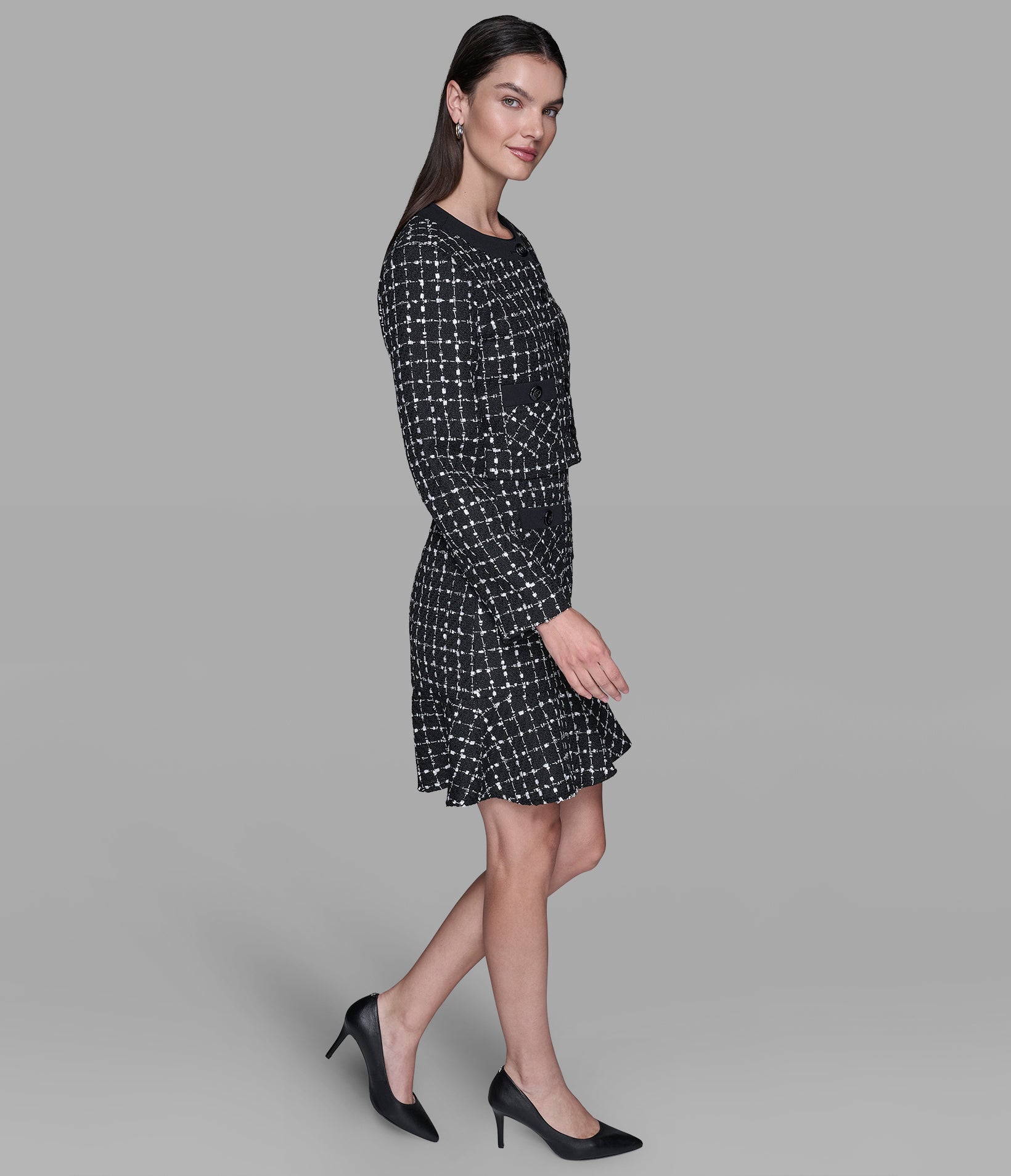 CROPPED TWEED CO-ORD JACKET View 2 | Women's Clothing CROPPED TWEED CO-ORD JACKET View 2 | Women's Clothing