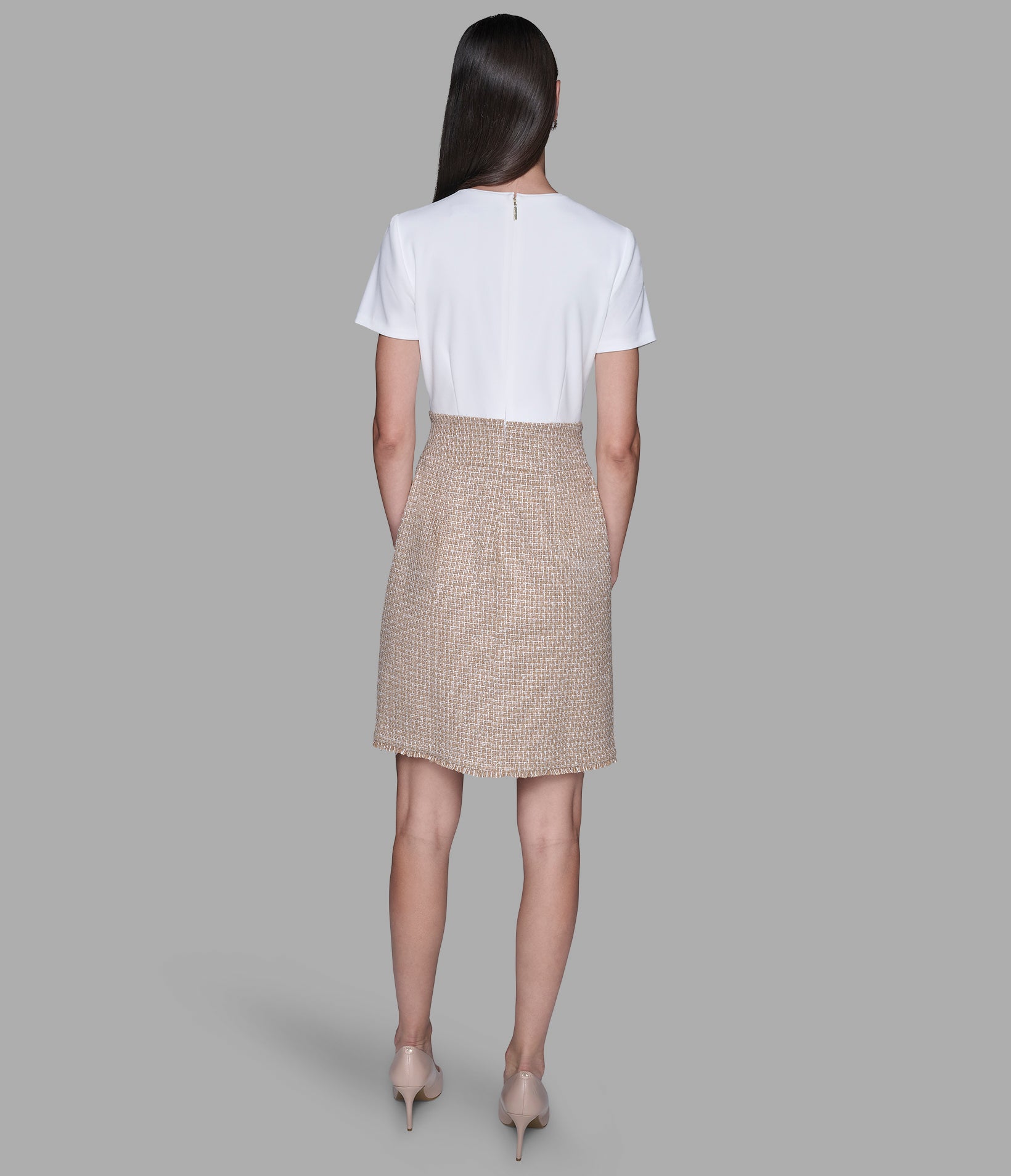 CHAIN-EMBELLISHED TWEED CO-ORD DRESS View 2 | Women's Clothing CHAIN-EMBELLISHED TWEED CO-ORD DRESS View 2 | Women's Clothing