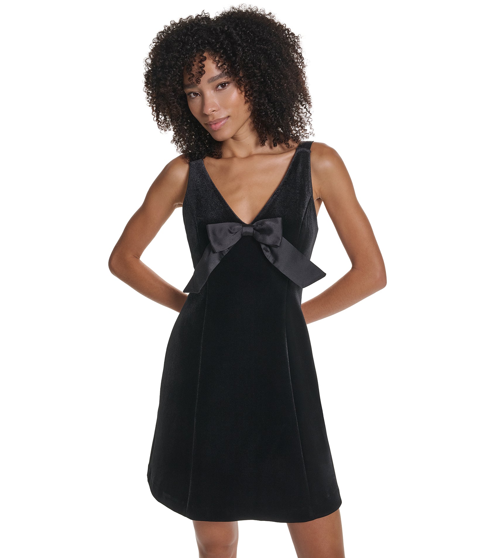 VELVET FIT AND FLARE DRESS VIEW 3 VELVET FIT AND FLARE DRESS VIEW 3