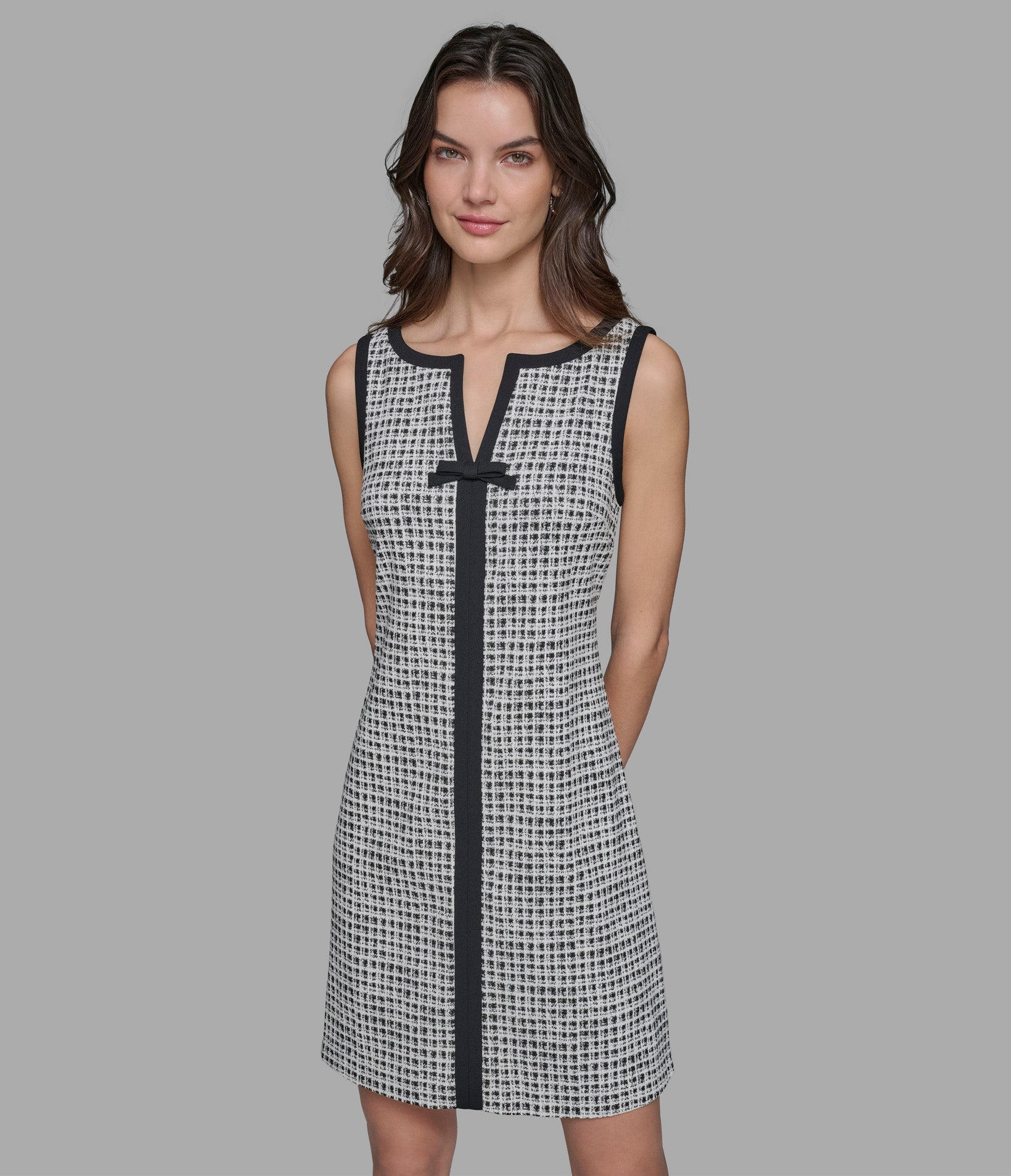 GRID JACQUARD DRESS View 1 | Women's Dresses & Jumpsuits GRID JACQUARD DRESS View 1 | Women's Dresses & Jumpsuits