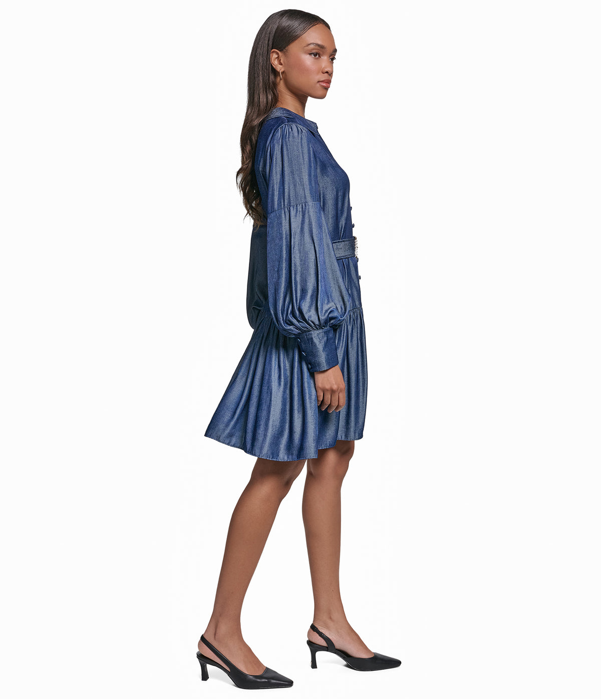 DENIM SHIRT DRESS VIEW 4 DENIM SHIRT DRESS VIEW 4