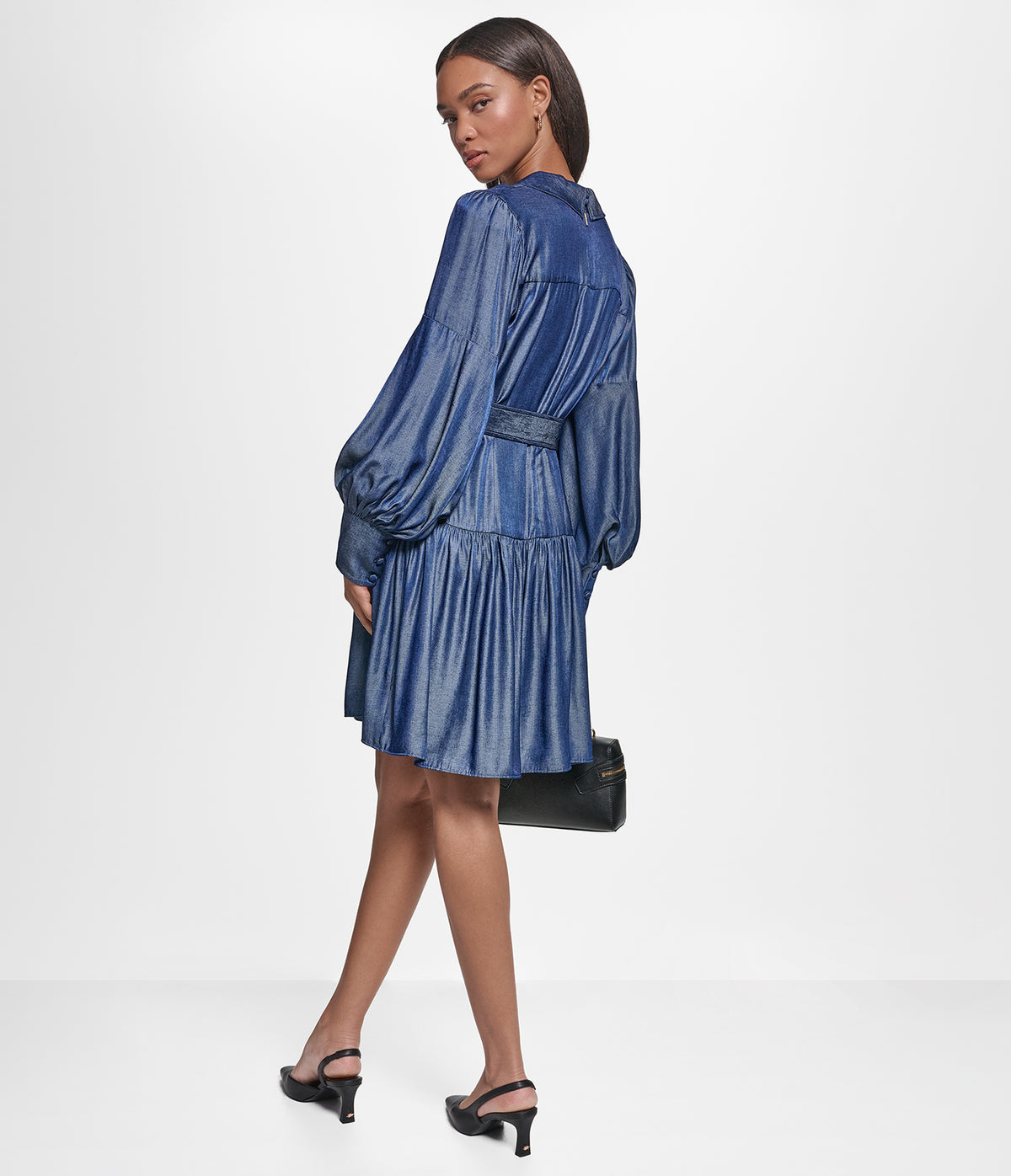 DENIM SHIRT DRESS VIEW 3 DENIM SHIRT DRESS VIEW 3