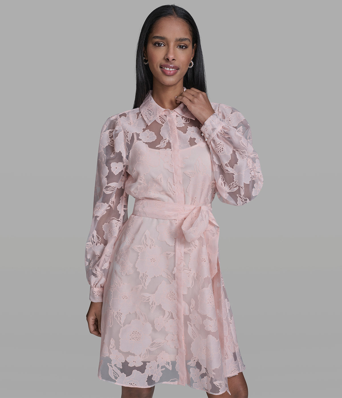 Floral Jacquard Shirt Dress | Dresses & Jumpsuits