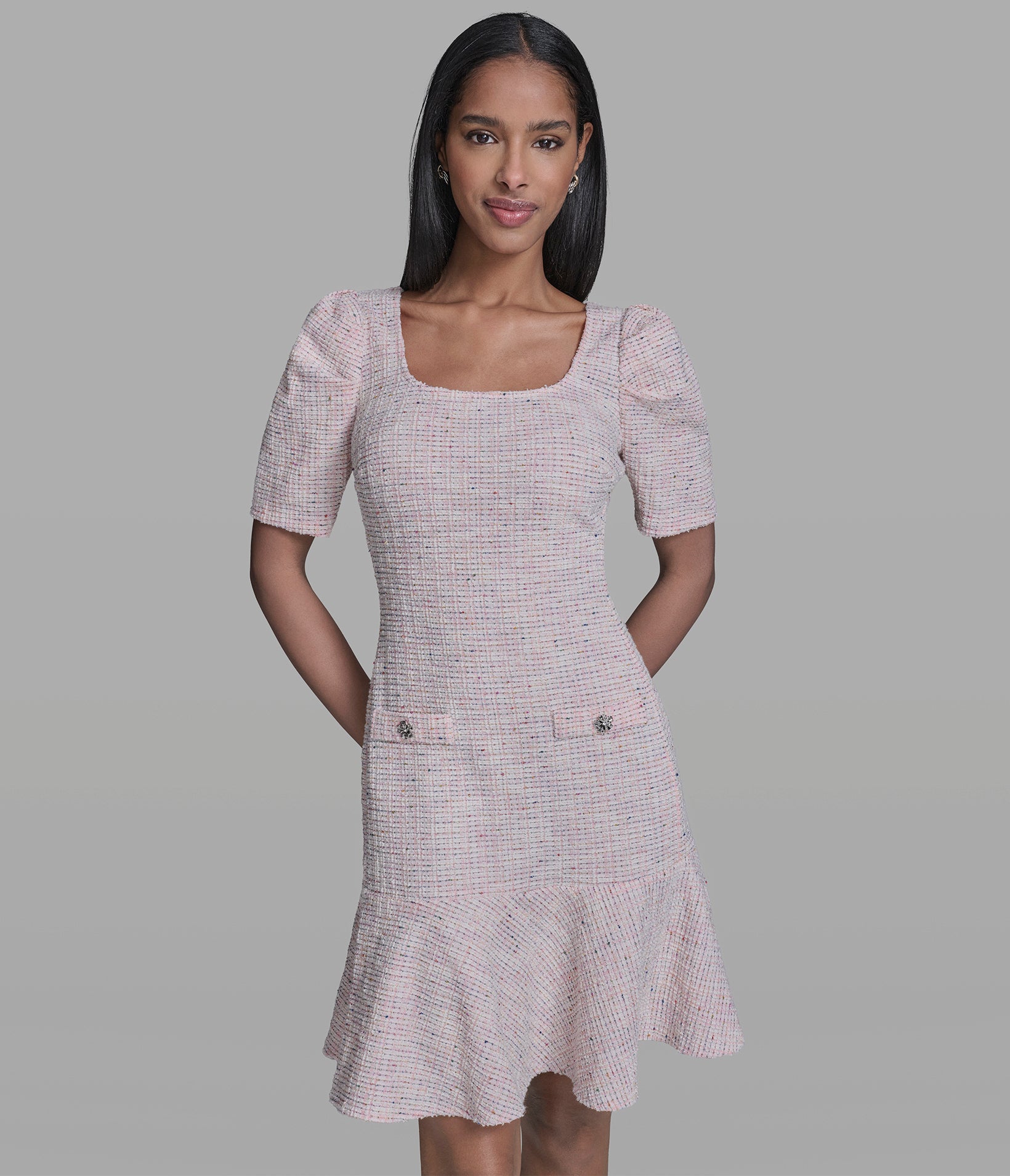 KNIT TWEED DRESS VIEW 4 | New Women's Clothing KNIT TWEED DRESS VIEW 4 | New Women's Clothing