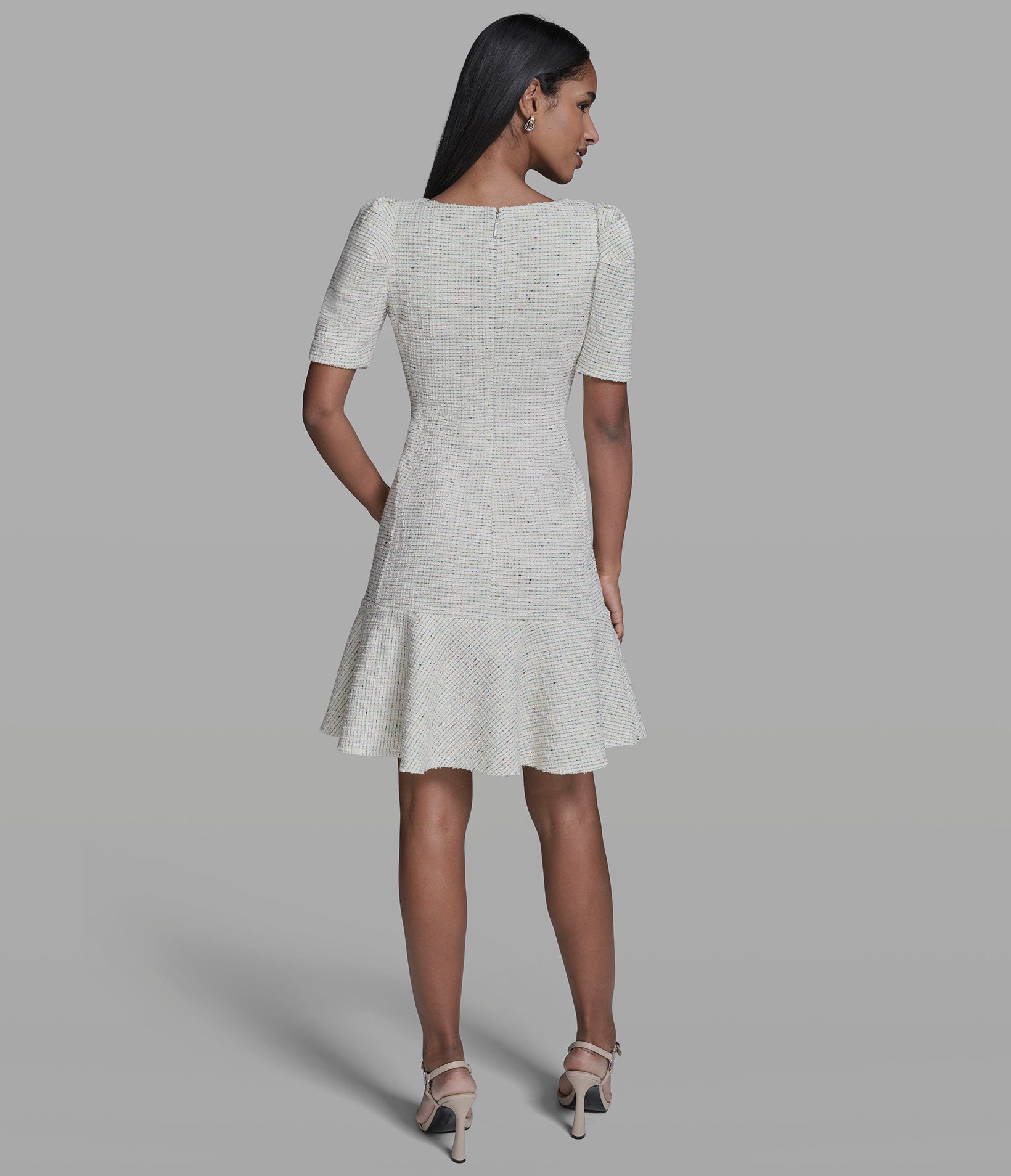 KNIT TWEED DRESS View 2 | New Women's Clothing KNIT TWEED DRESS View 2 | New Women's Clothing