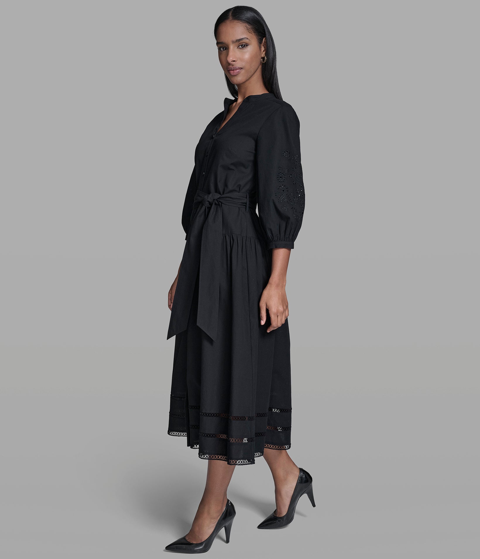 EYELET HEM SHIRT DRESS VIEW 3 | Women's Dresses & Jumpsuits EYELET HEM SHIRT DRESS VIEW 3 | Women's Dresses & Jumpsuits