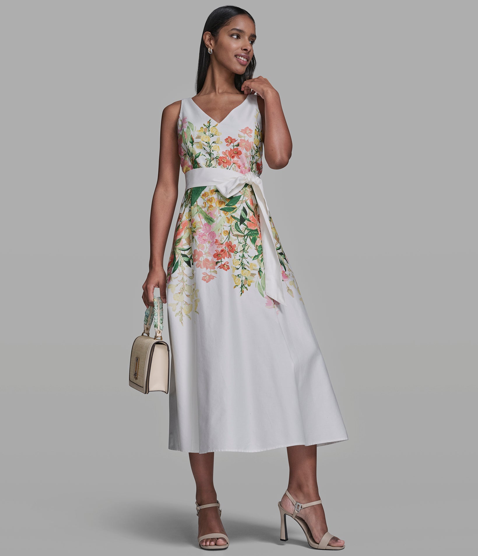 SLEEVELESS FLORAL MAXI DRESS VIEW 5 SLEEVELESS FLORAL MAXI DRESS VIEW 5