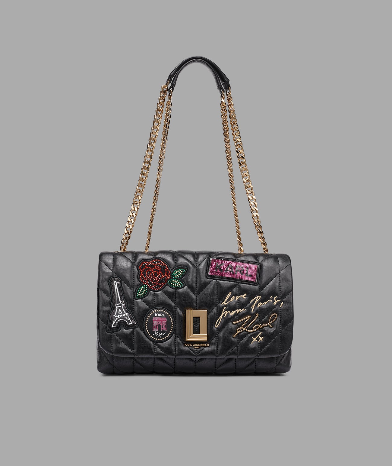 LAFAYETTE SHOULDER BAG WITH PARIS PATCH View 1 | Women's Shoulder Bags LAFAYETTE SHOULDER BAG WITH PARIS PATCH View 1 | Women's Shoulder Bags