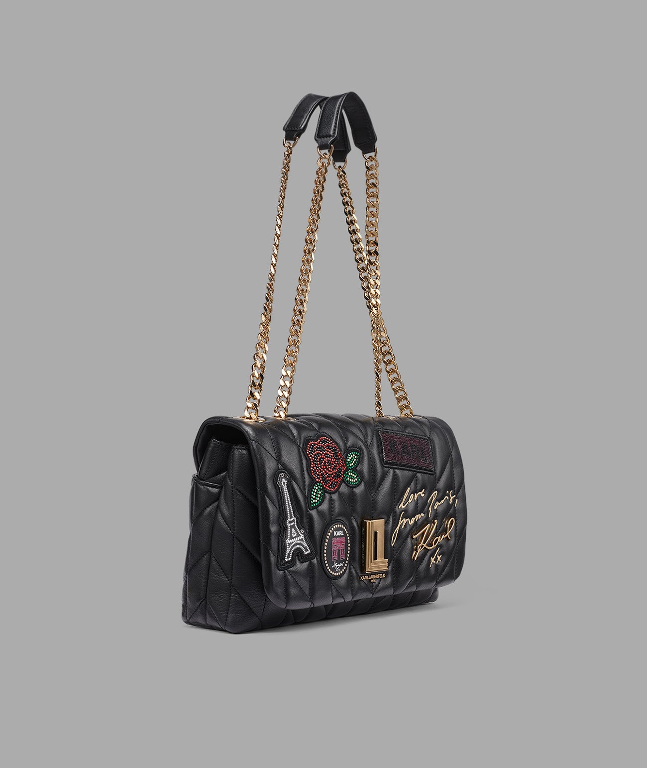LAFAYETTE SHOULDER BAG WITH PARIS PATCH View 2 | Women's Shoulder Bags LAFAYETTE SHOULDER BAG WITH PARIS PATCH View 2 | Women's Shoulder Bags