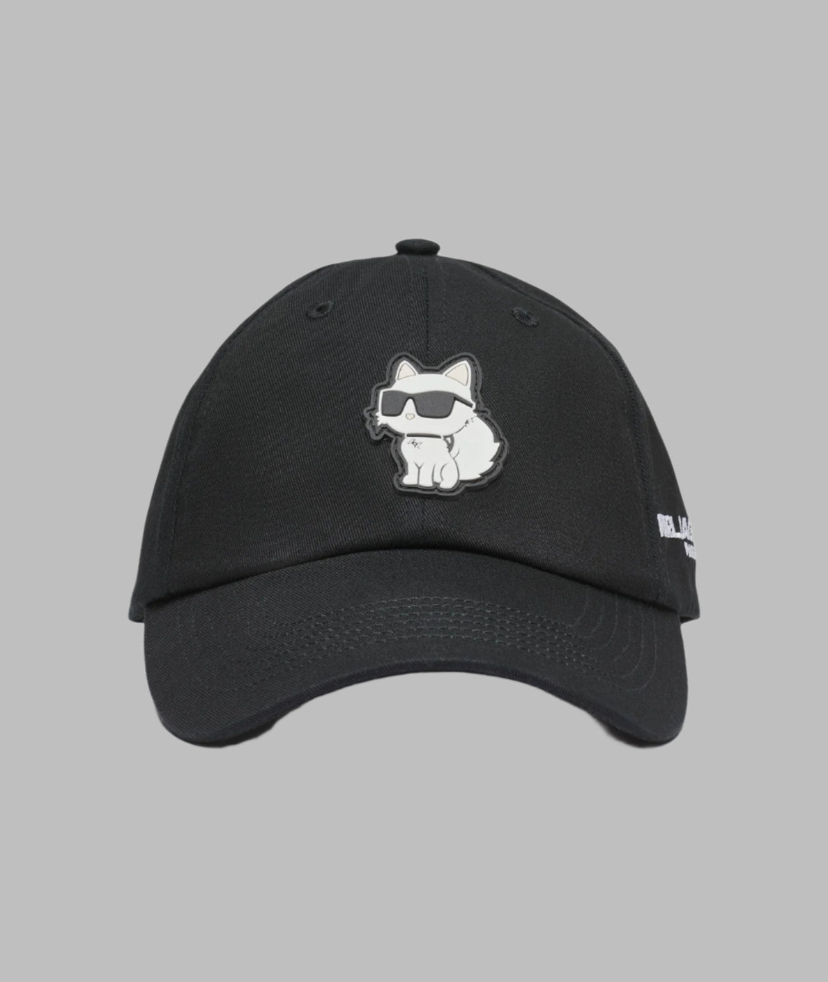 Karl Lagerfeld Denim Cap with Black Leather Patch NWOT Karl Lagerfeld Jeans ATELIER CAP UNISEX - Cap - washed black  main image 3