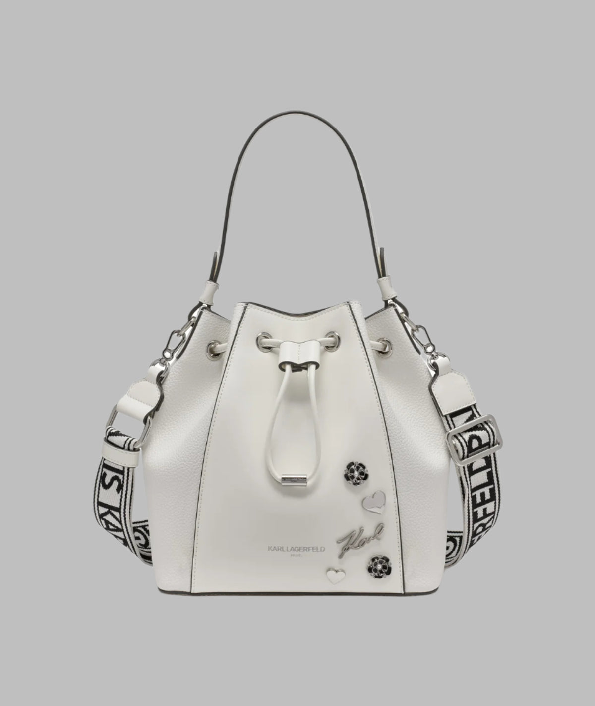 Karl Lagerfeld Paris White/Grey‎ Adele Backpack Women’s Karl Lagerfeld • Adele Paris Black Graffiti | Mercari main image 4
