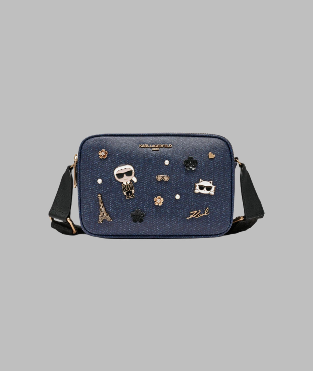 MAYBELLE DENIM CROSSBODY WITH PINS View 1 | Women's Crossbody Bags MAYBELLE DENIM CROSSBODY WITH PINS View 1 | Women's Crossbody Bags