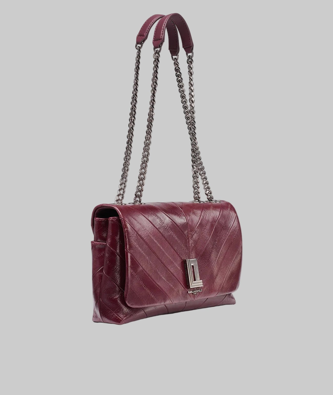 LAFAYETTE CHEVRON EEL SHOULDER PLUM View 2 | Women's Shoulder Bags LAFAYETTE CHEVRON EEL SHOULDER PLUM View 2 | Women's Shoulder Bags