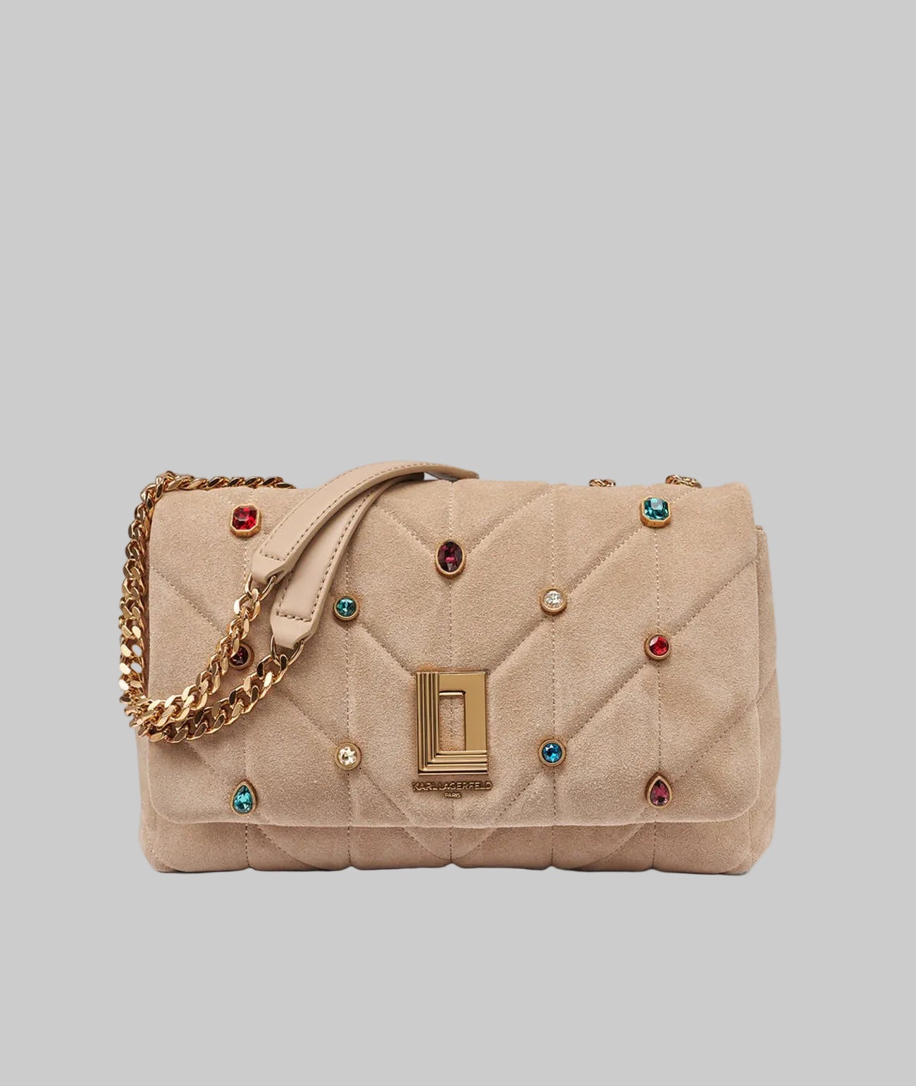 LAFAYETTE SUEDE SHOULDER WITH GEMS View 1 | Special Events LAFAYETTE SUEDE SHOULDER WITH GEMS View 1 | Special Events