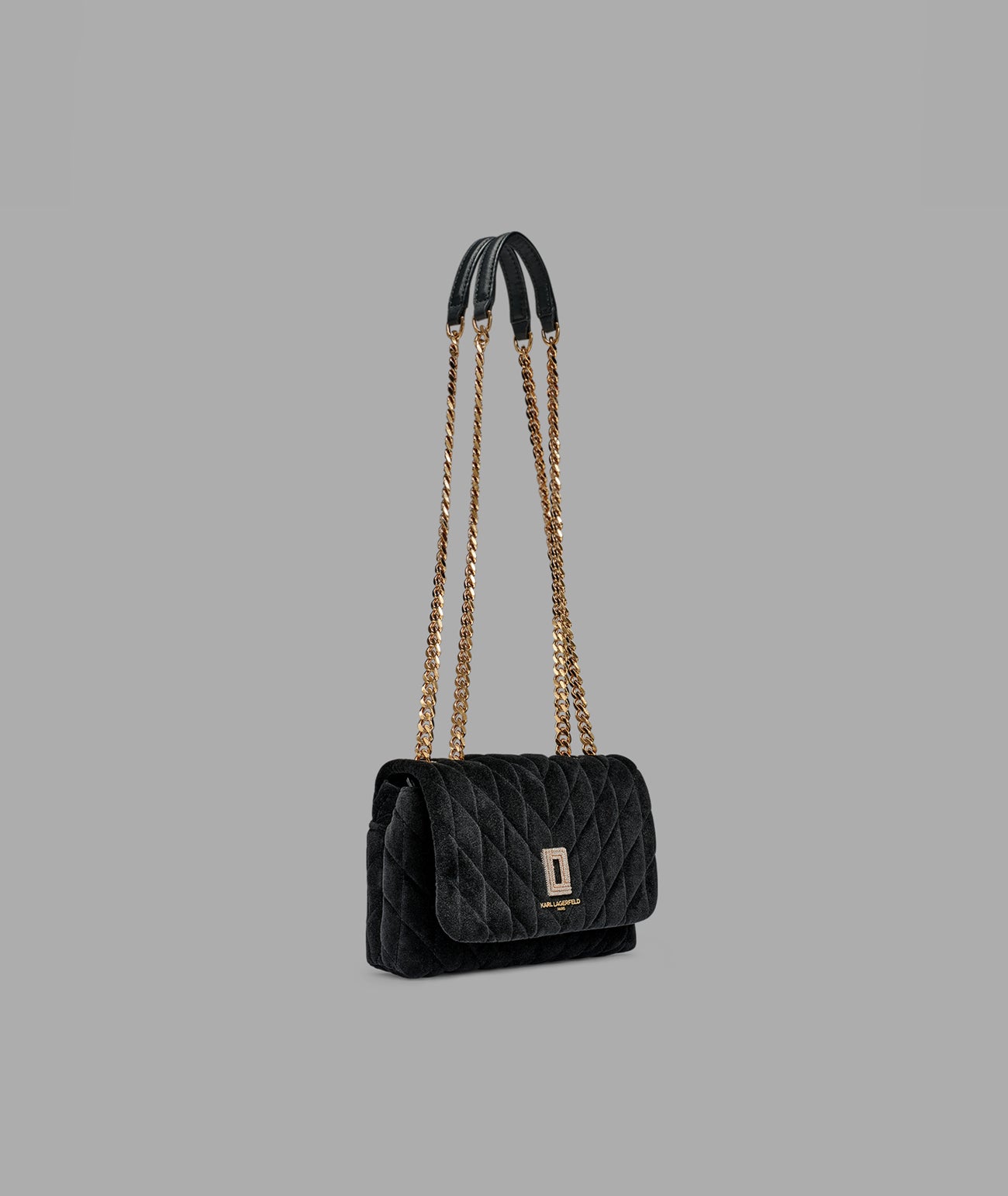 LAFAYETTE SMALL VELVET CROSSBODY WITH PAVE VIEW 2 LAFAYETTE SMALL VELVET CROSSBODY WITH PAVE VIEW 2