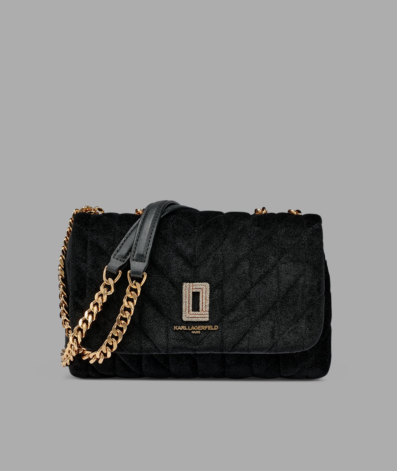 LAFAYETTE SMALL VELVET CROSSBODY WITH PAVE VIEW 1 LAFAYETTE SMALL VELVET CROSSBODY WITH PAVE VIEW 1