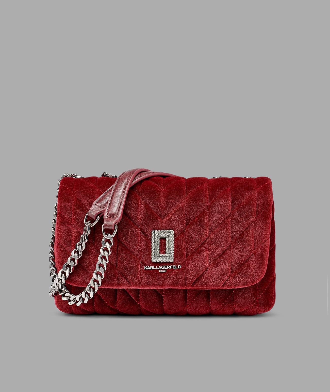 LAFAYETTE SMALL VELVET CROSSBODY WITH PAVE VIEW 1 LAFAYETTE SMALL VELVET CROSSBODY WITH PAVE VIEW 1