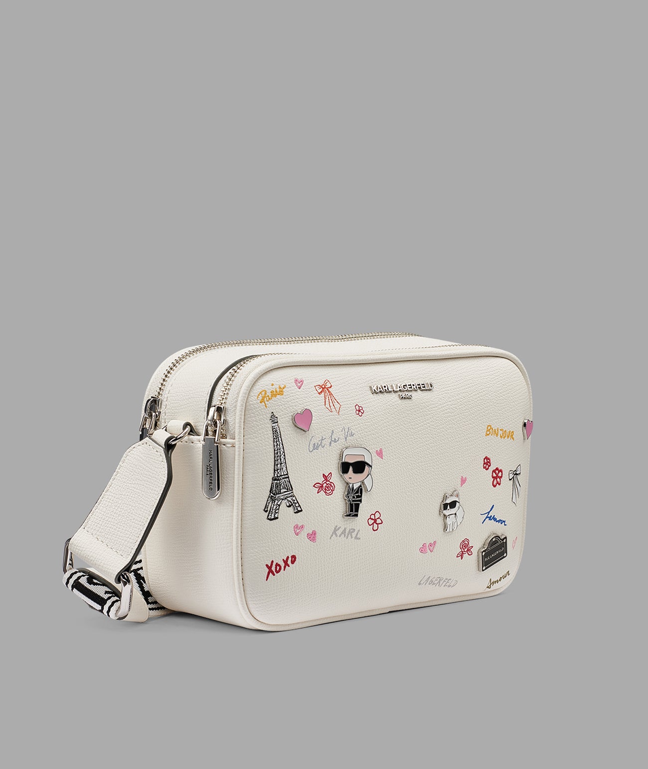 MAYBELLE PRINTED PARIS THEME CROSSBODY VIEW 2 MAYBELLE PRINTED PARIS THEME CROSSBODY VIEW 2