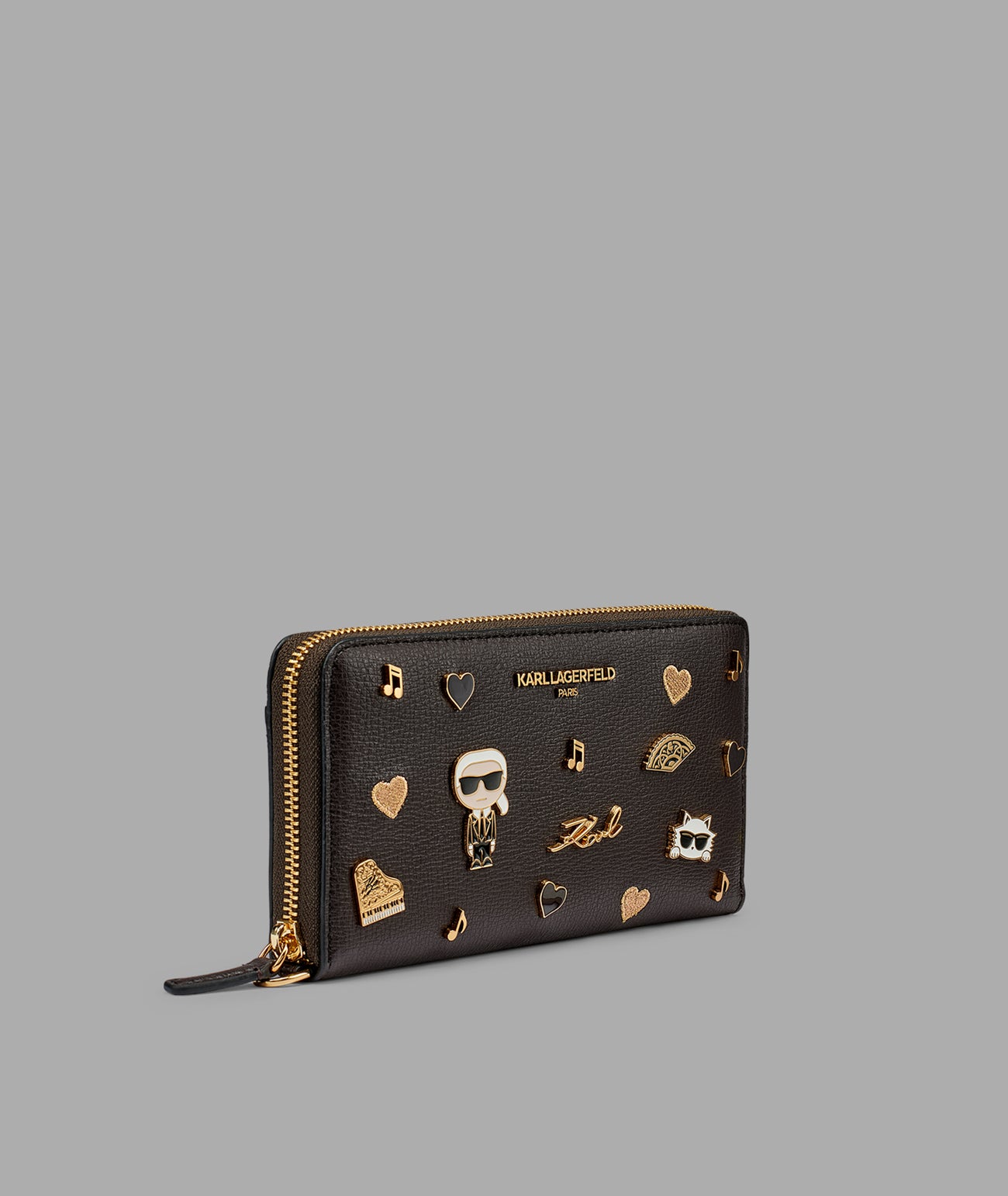 WALLET LARGE ZIP WITH CATE PINS View 2 | Women's Wallet & Leather Goods WALLET LARGE ZIP WITH CATE PINS View 2 | Women's Wallet & Leather Goods