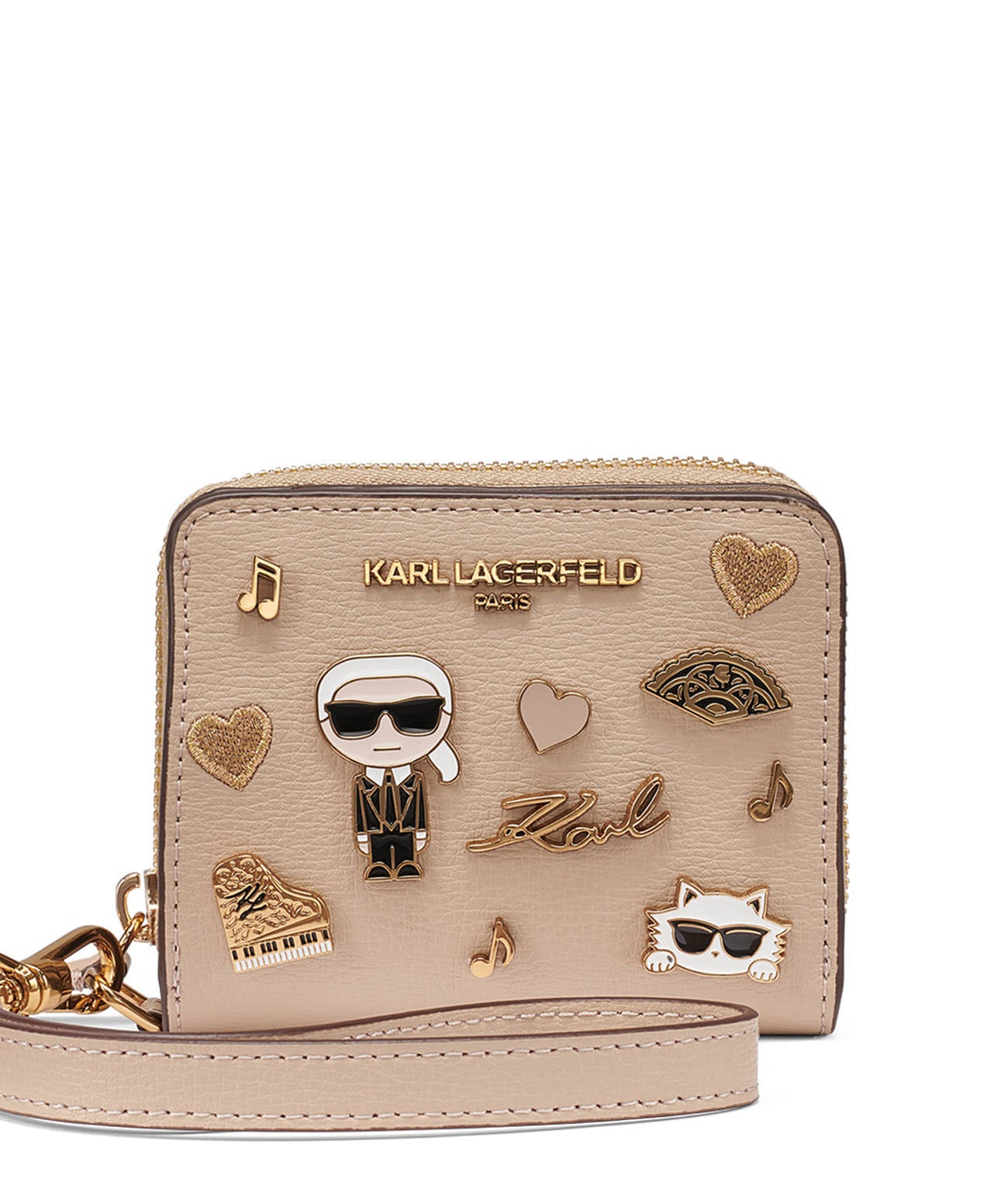 SMALL ZIP WALLET WITH CATE PINS View 1 | Women's Wallet & Leather Goods SMALL ZIP WALLET WITH CATE PINS View 1 | Women's Wallet & Leather Goods