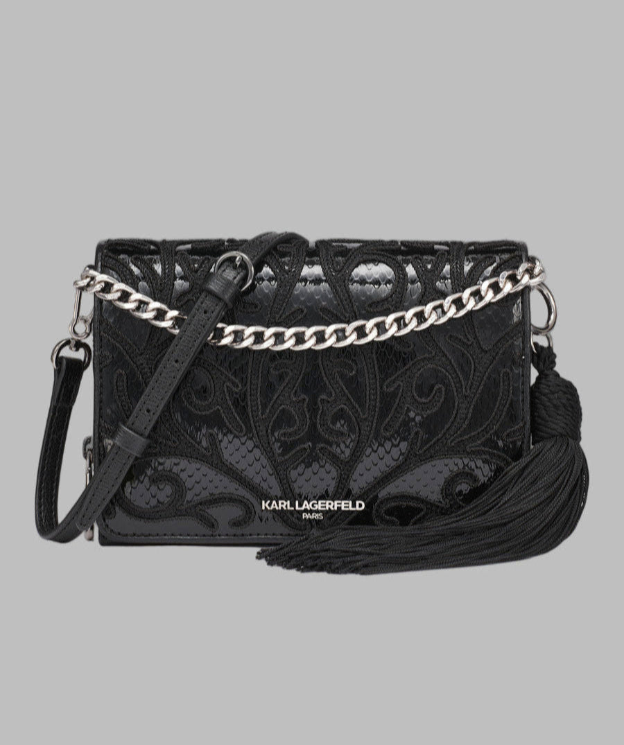 LOURDES CROSSBODY BLACK EMBRIODERED View 1 | Women's Crossbody Bags LOURDES CROSSBODY BLACK EMBRIODERED View 1 | Women's Crossbody Bags