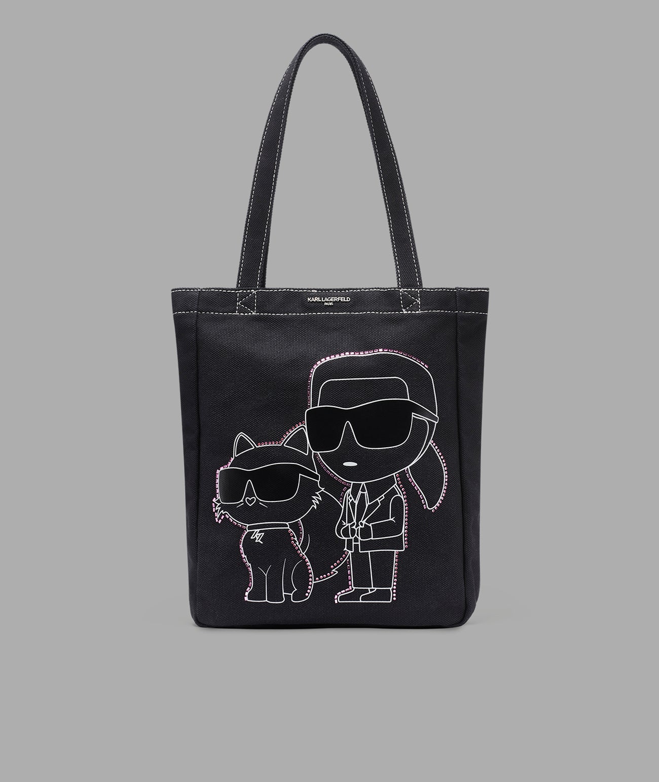 CANNES KARL & CHOUPETTE RHINESTONE TOTE View 1 | Products CANNES KARL & CHOUPETTE RHINESTONE TOTE View 1 | Products