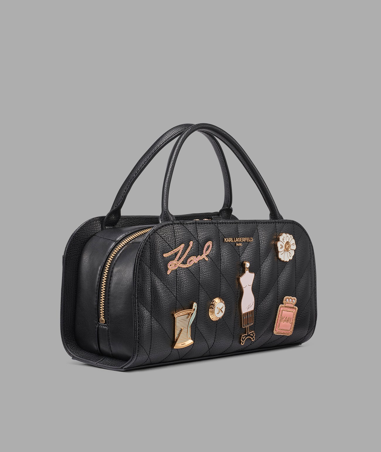 KARL LAGERFELD ブラウンレザー ビジネスバッグ KLPLH04725_100_L5GQO8EI_VIC_S.
