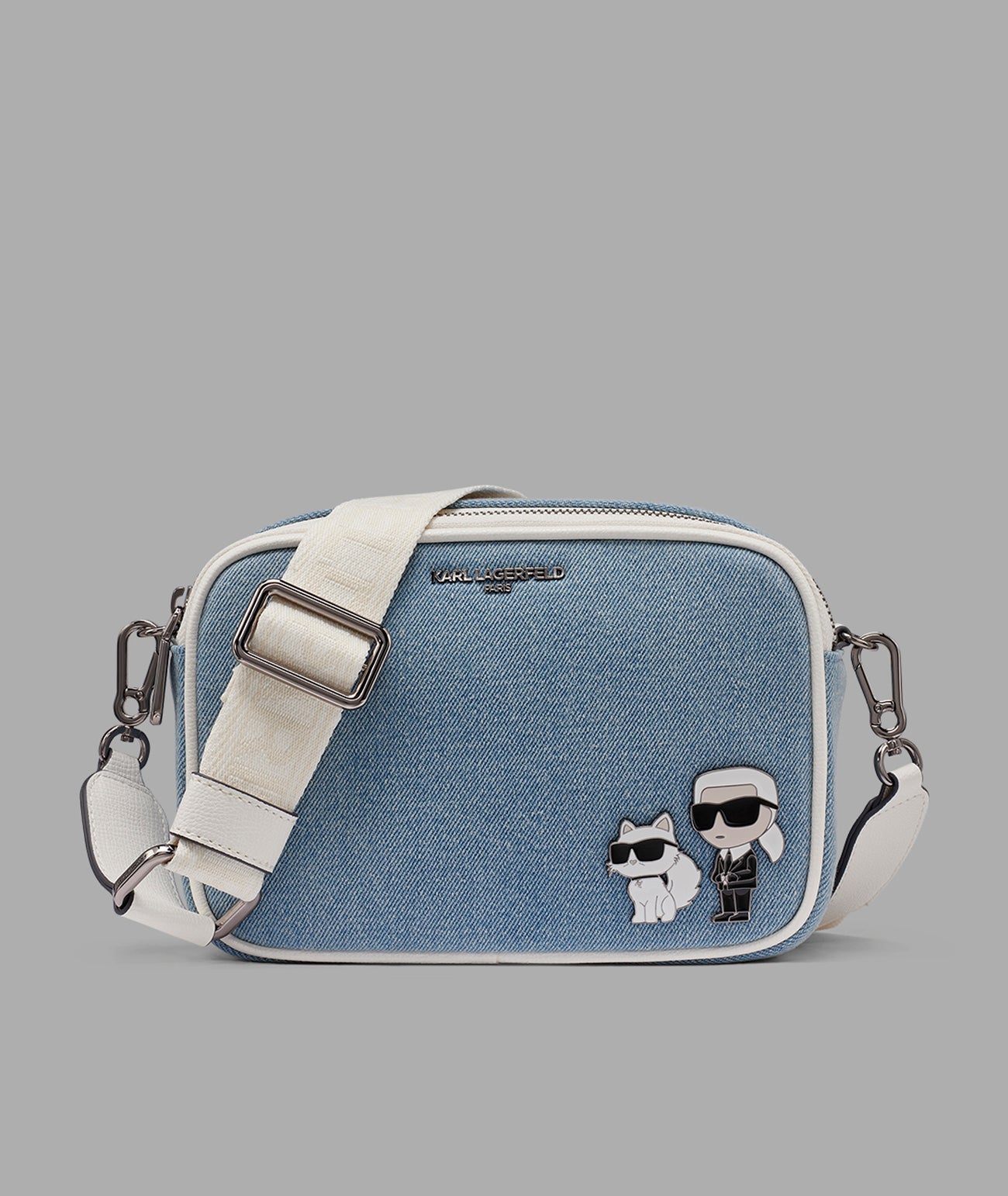 MAYBELLE DENIM CROSSBODY WITH DUO PIN View 1 | Products MAYBELLE DENIM CROSSBODY WITH DUO PIN View 1 | Products