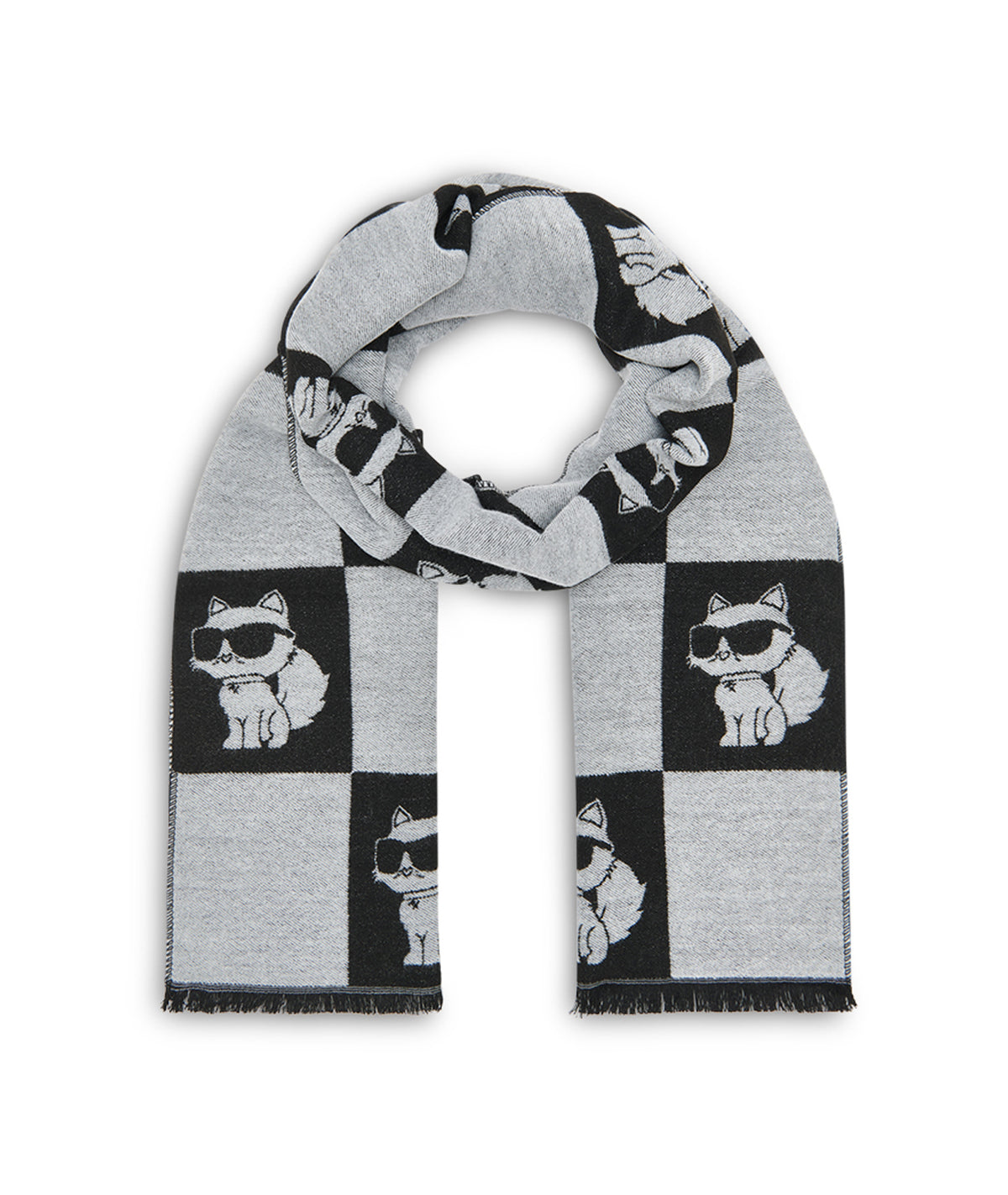 CHOUPETTE CHESSBOARD REVERSIBLE SCARF View 1 | Holiday Sale CHOUPETTE CHESSBOARD REVERSIBLE SCARF View 1 | Holiday Sale